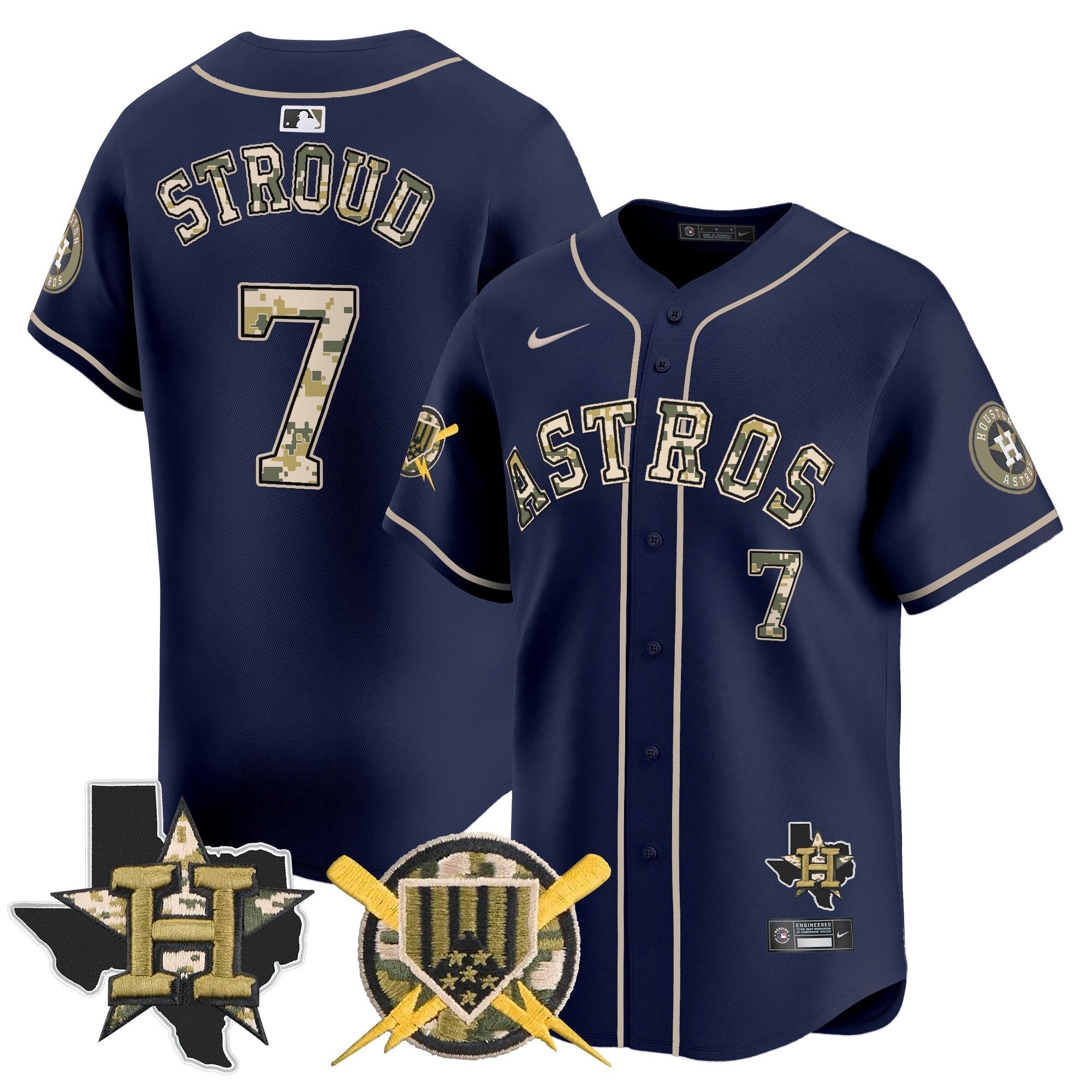 HOU Armed Forces Day Vapor Premier Limited Jersey V2 - Stitched