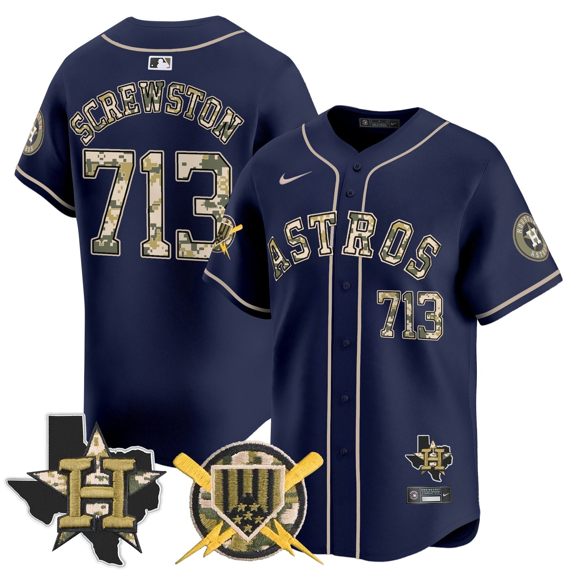 HOU Armed Forces Day Vapor Premier Limited Jersey V2 - Stitched