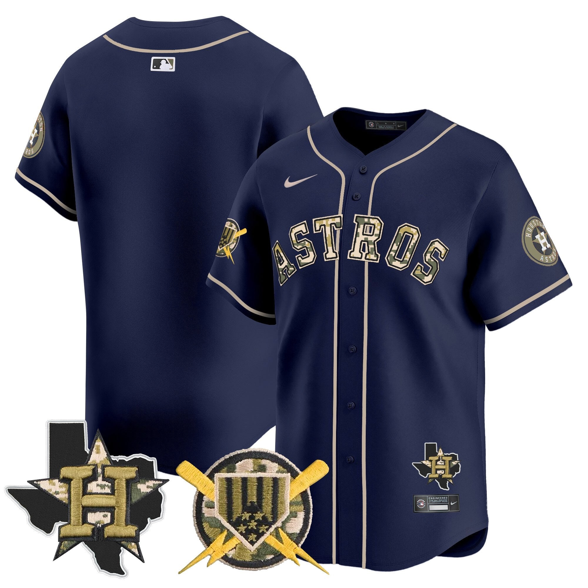 HOU Armed Forces Day Vapor Premier Limited Jersey V2 - Stitched