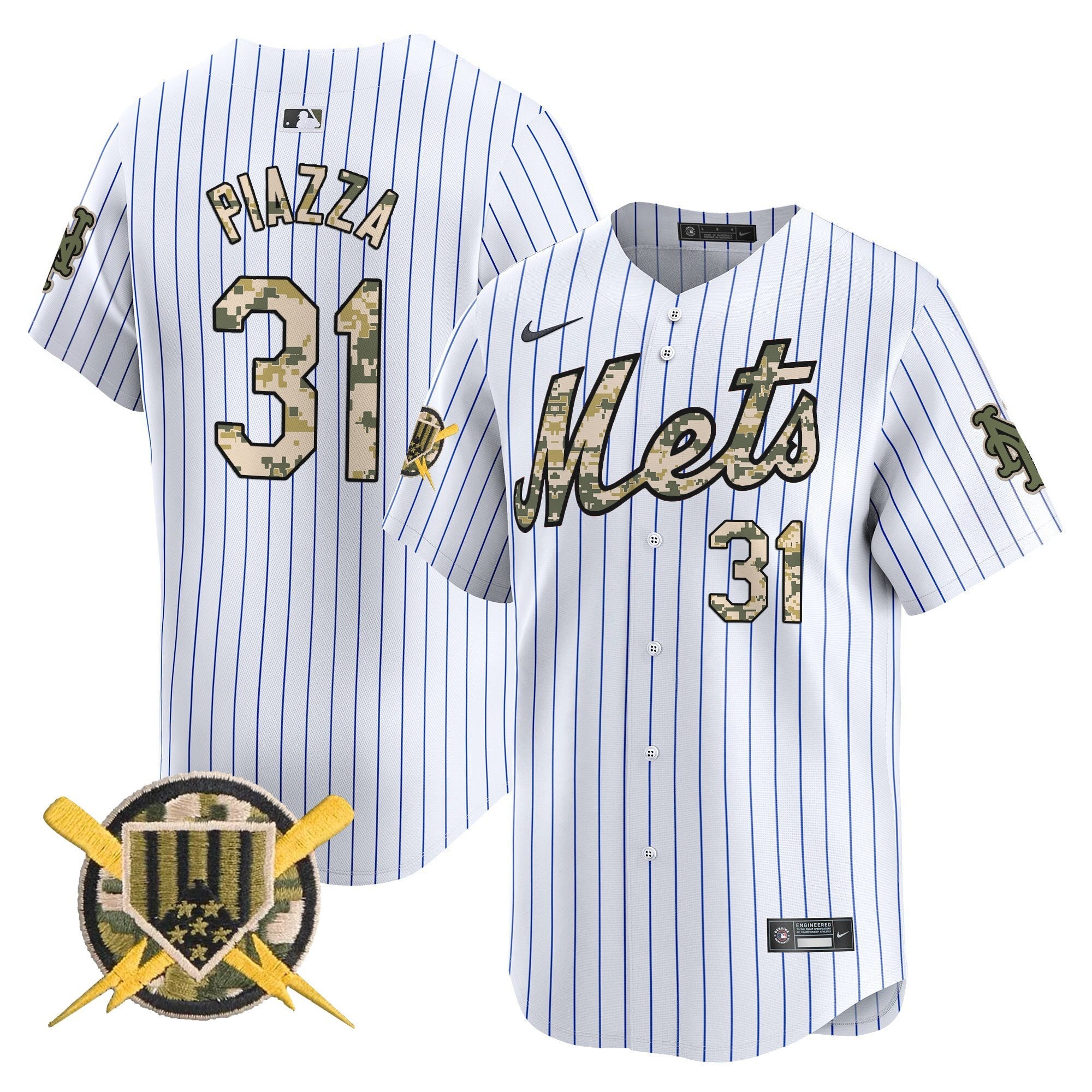 NYM Armed Forces Day Vapor Premier Limited Jersey - All Stitched