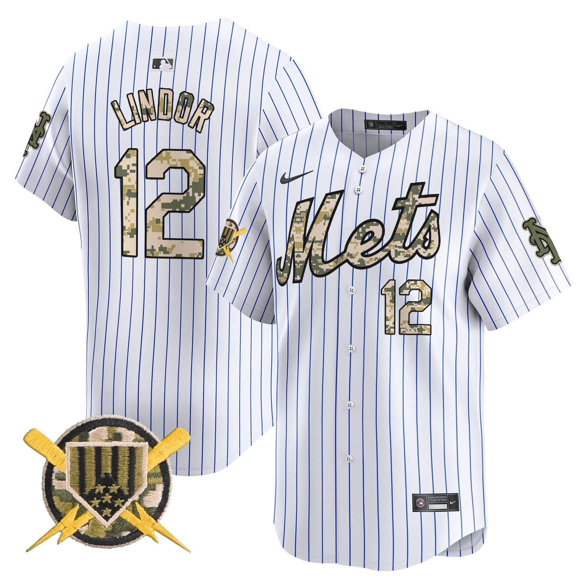 NYM Armed Forces Day Vapor Premier Limited Jersey - All Stitched