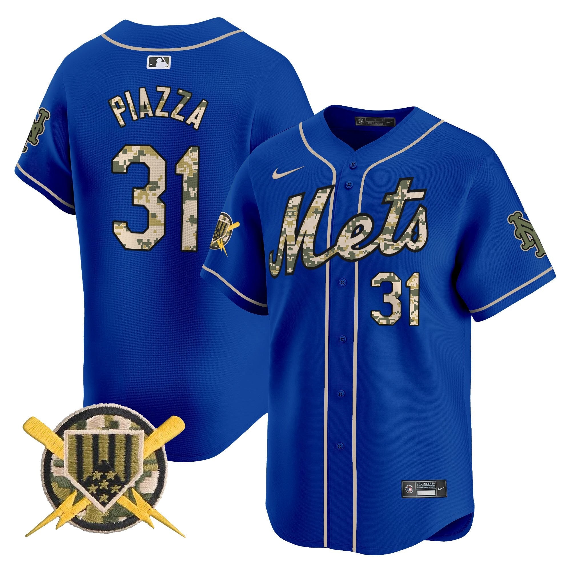 NYM Armed Forces Day Vapor Premier Limited Jersey - All Stitched