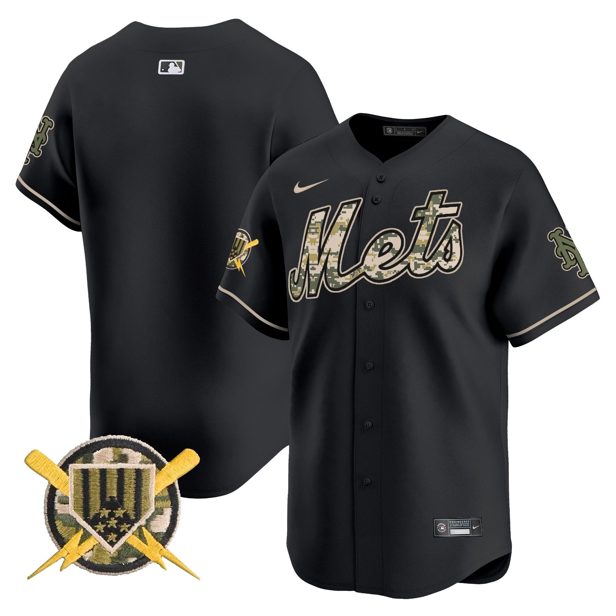NYM Armed Forces Day Vapor Premier Limited Jersey - All Stitched