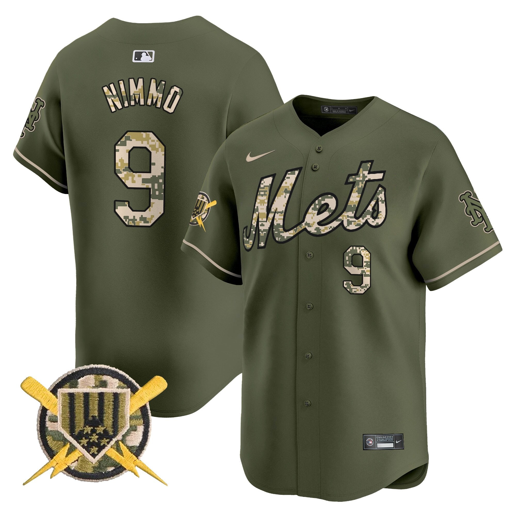 NYM Armed Forces Day Vapor Premier Limited Jersey - All Stitched