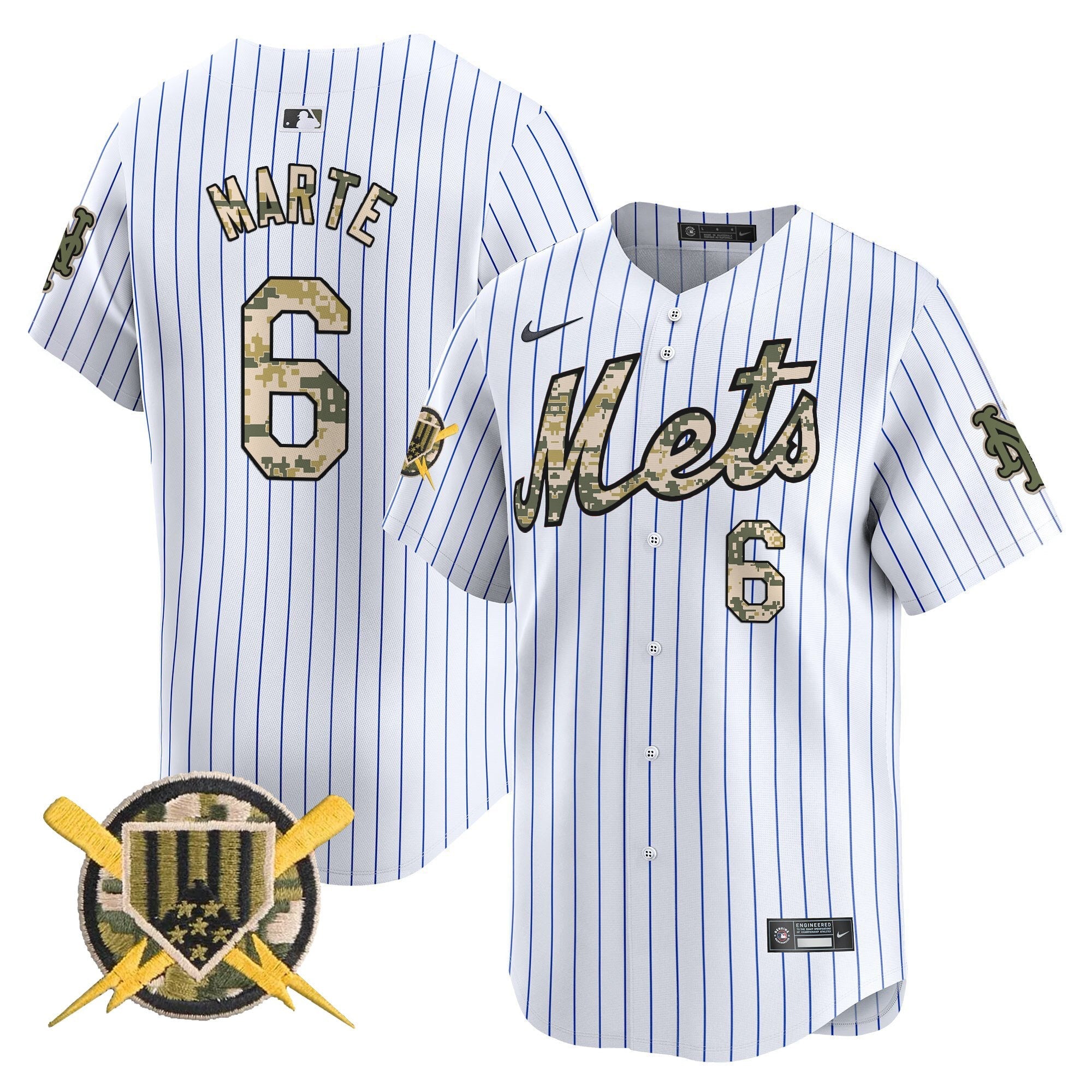 NYM Armed Forces Day Vapor Premier Limited Jersey - All Stitched