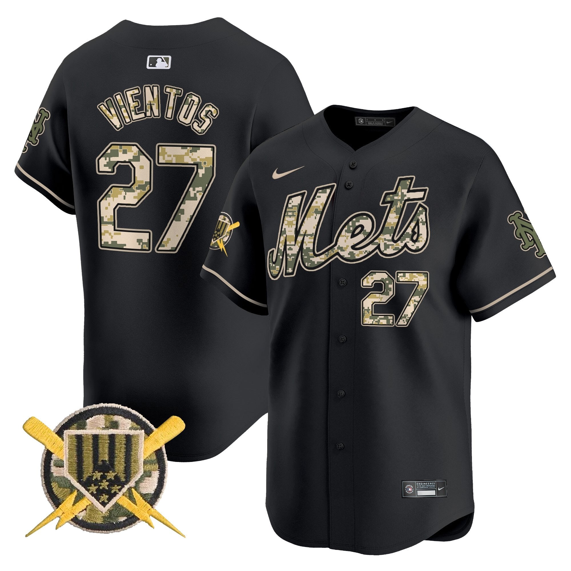 NYM Armed Forces Day Vapor Premier Limited Jersey - All Stitched