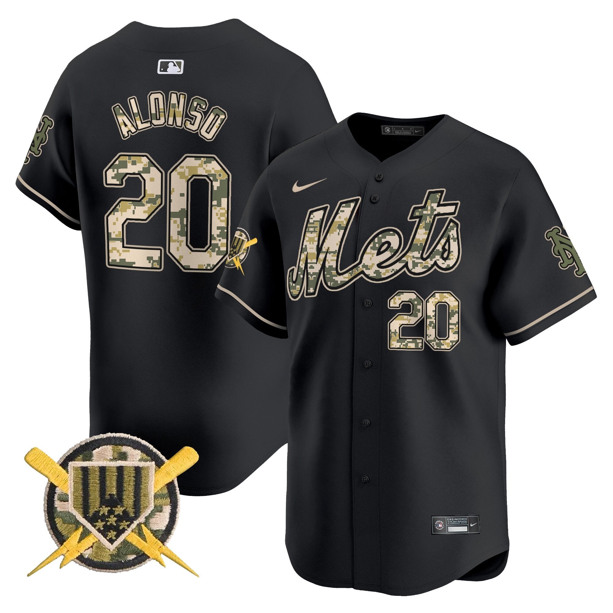 NYM Armed Forces Day Vapor Premier Limited Jersey - All Stitched