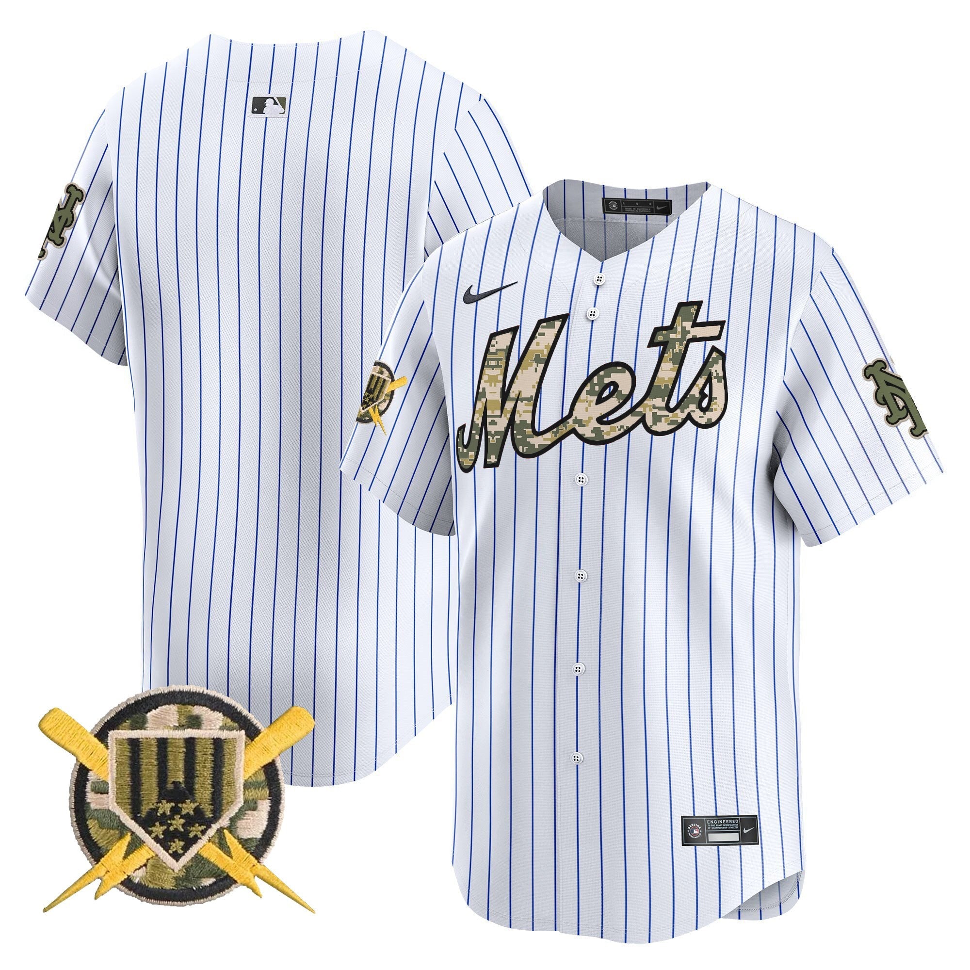 NYM Armed Forces Day Vapor Premier Limited Jersey - All Stitched
