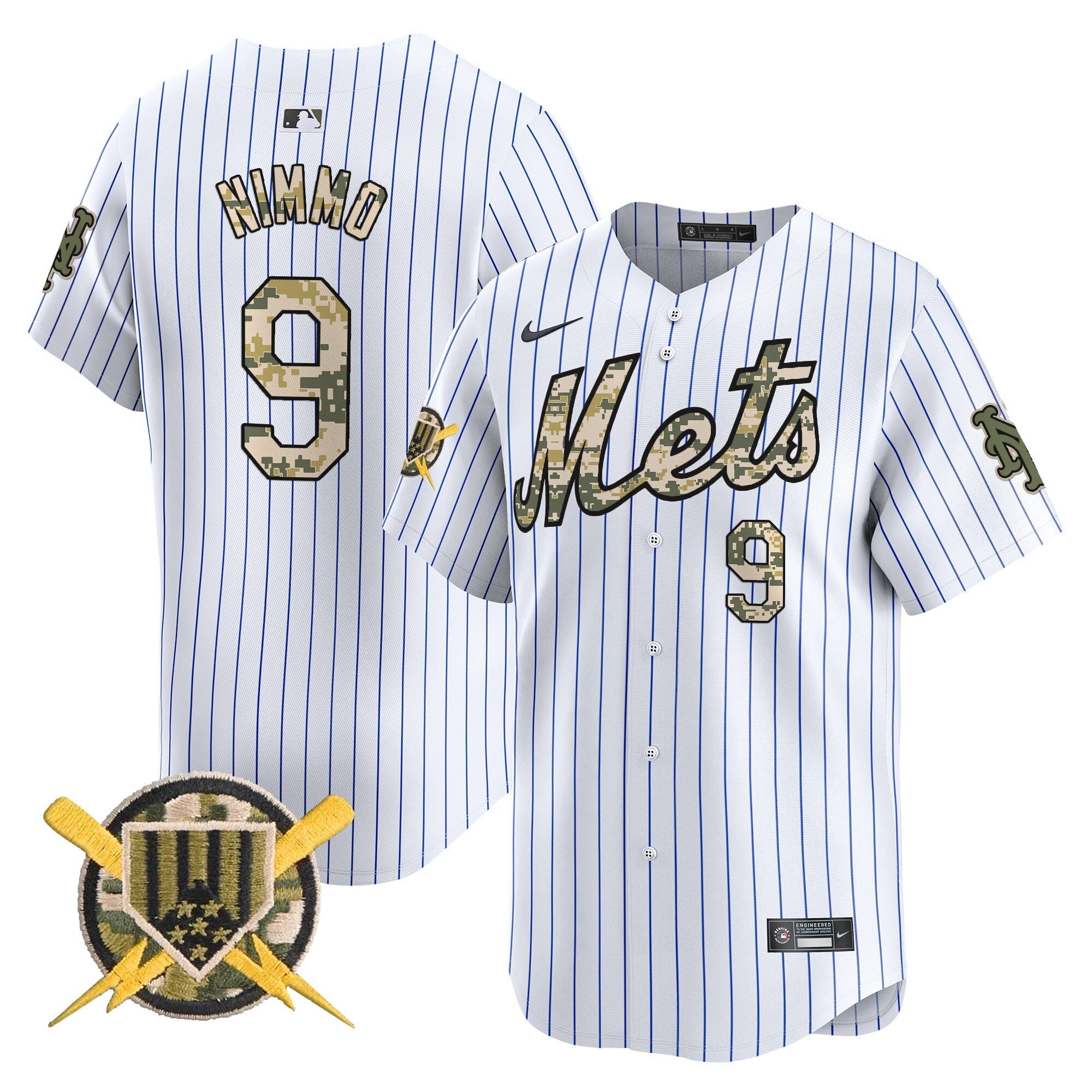 NYM Armed Forces Day Vapor Premier Limited Jersey - All Stitched