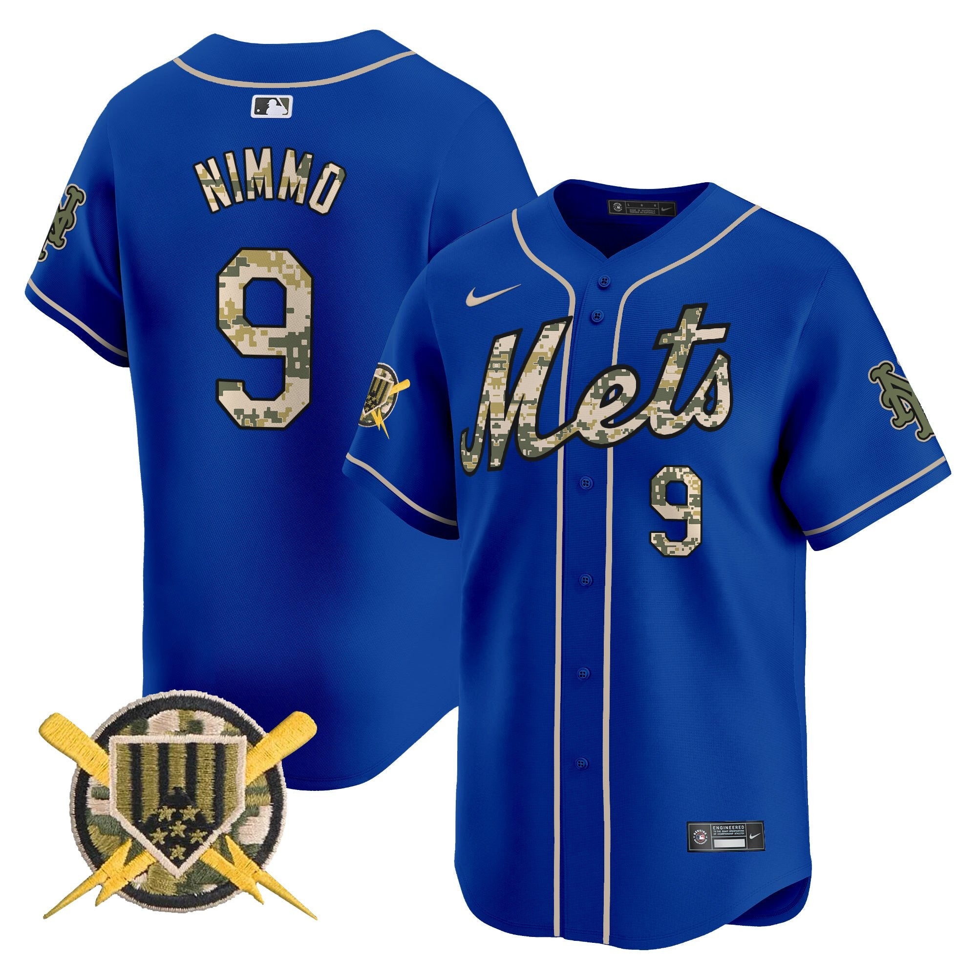 NYM Armed Forces Day Vapor Premier Limited Jersey - All Stitched