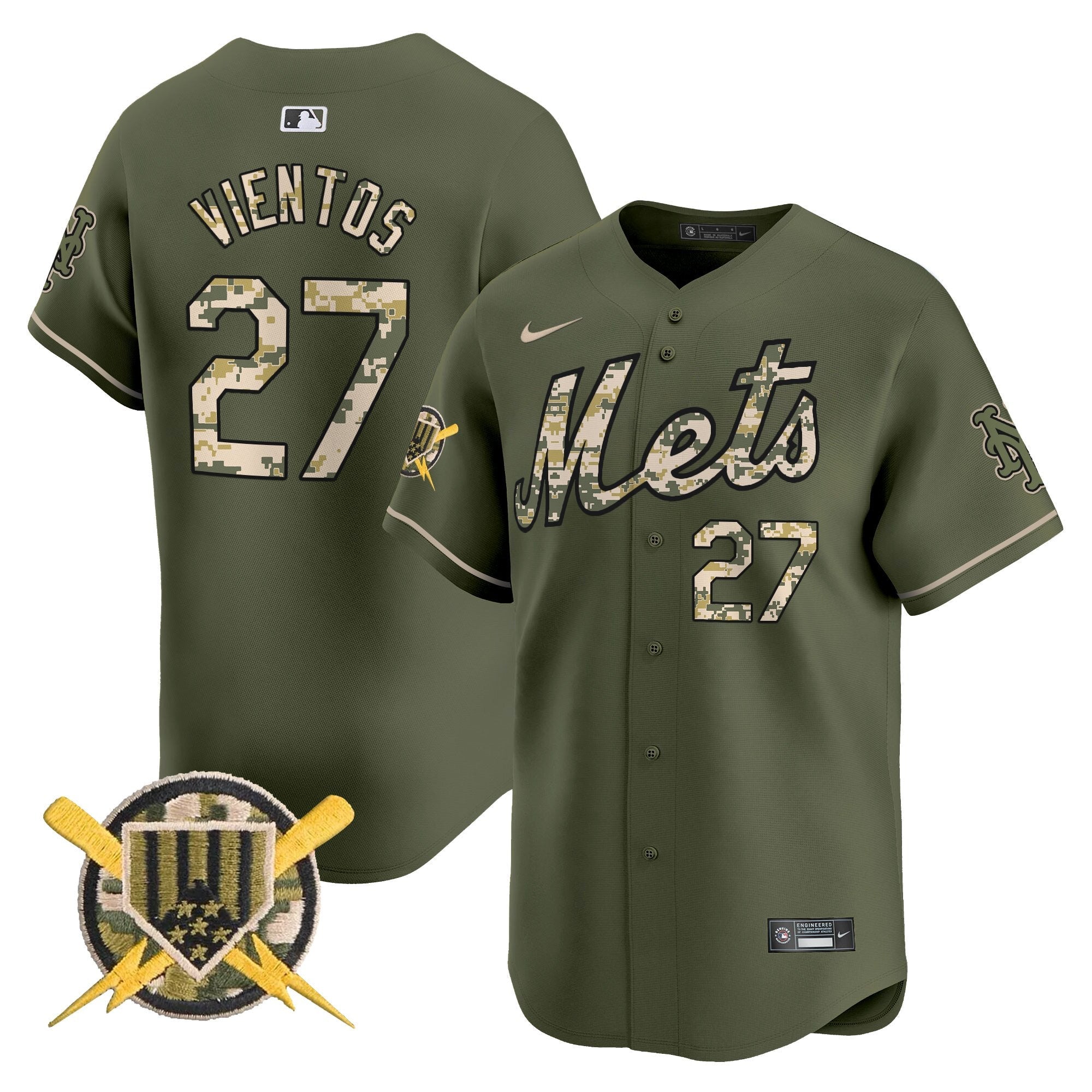 NYM Armed Forces Day Vapor Premier Limited Jersey - All Stitched