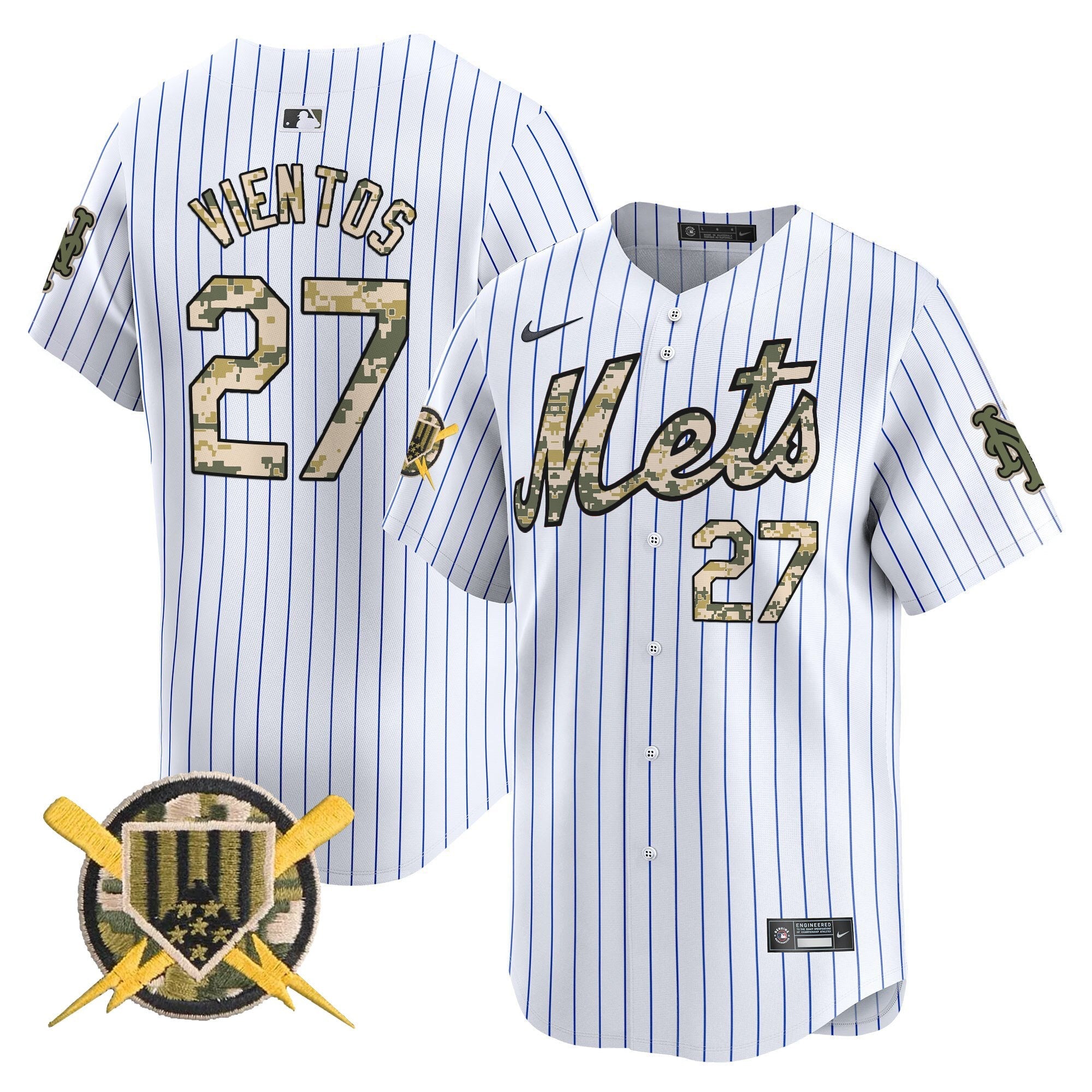 NYM Armed Forces Day Vapor Premier Limited Jersey - All Stitched