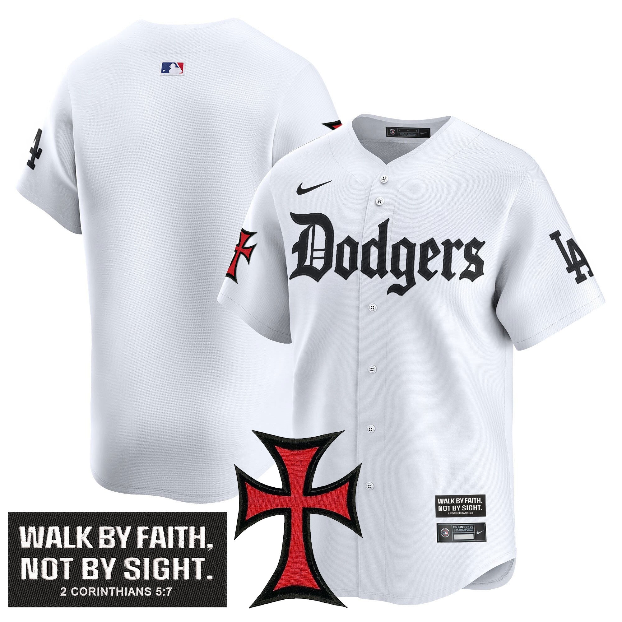 Dodgers 'Faith & Glory Edition' Vapor Premier Limited Jersey - Stitched