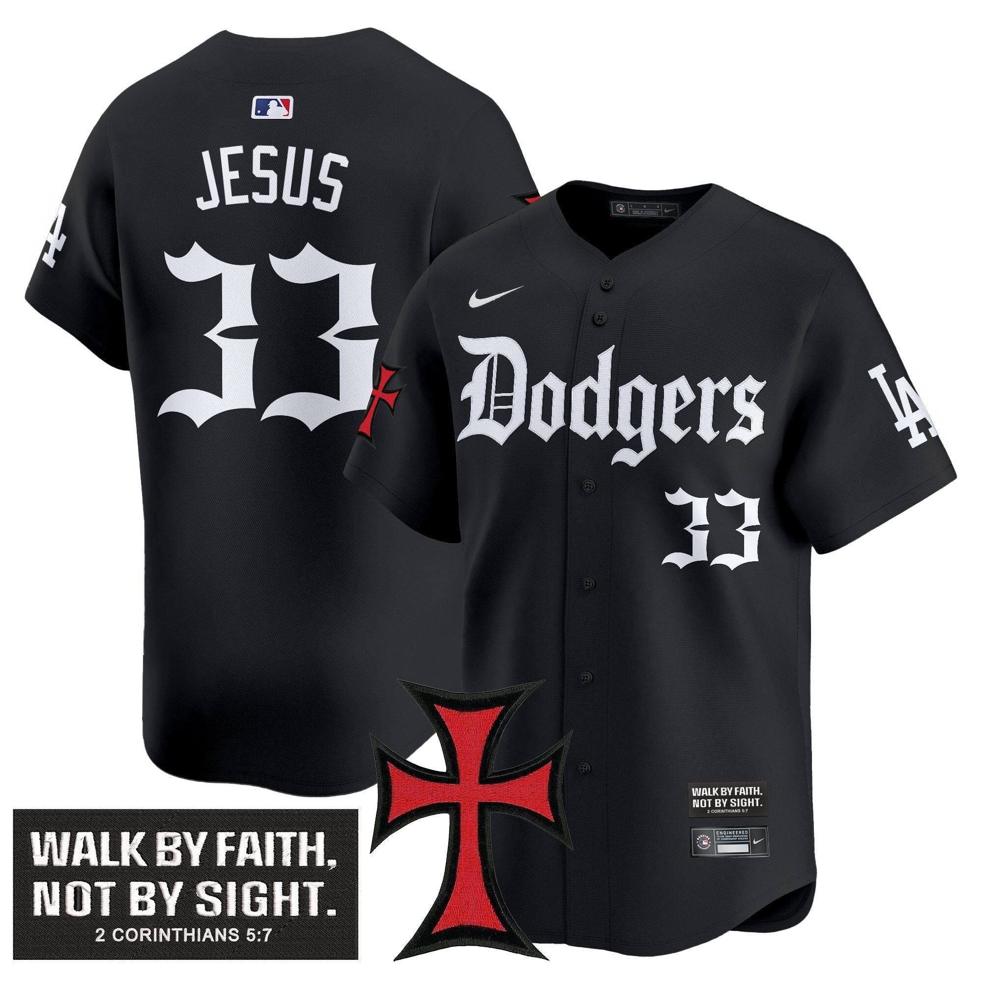 Dodgers 'Faith & Glory Edition' Vapor Premier Limited Jersey - Stitched