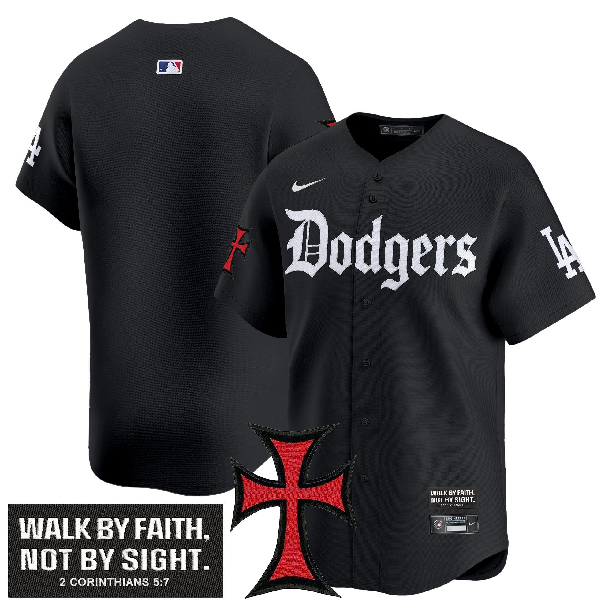 Dodgers 'Faith & Glory Edition' Vapor Premier Limited Jersey - Stitched