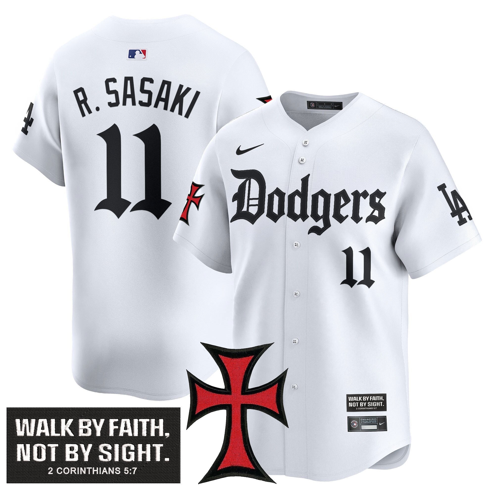 Dodgers 'Faith & Glory Edition' Vapor Premier Limited Jersey - Stitched
