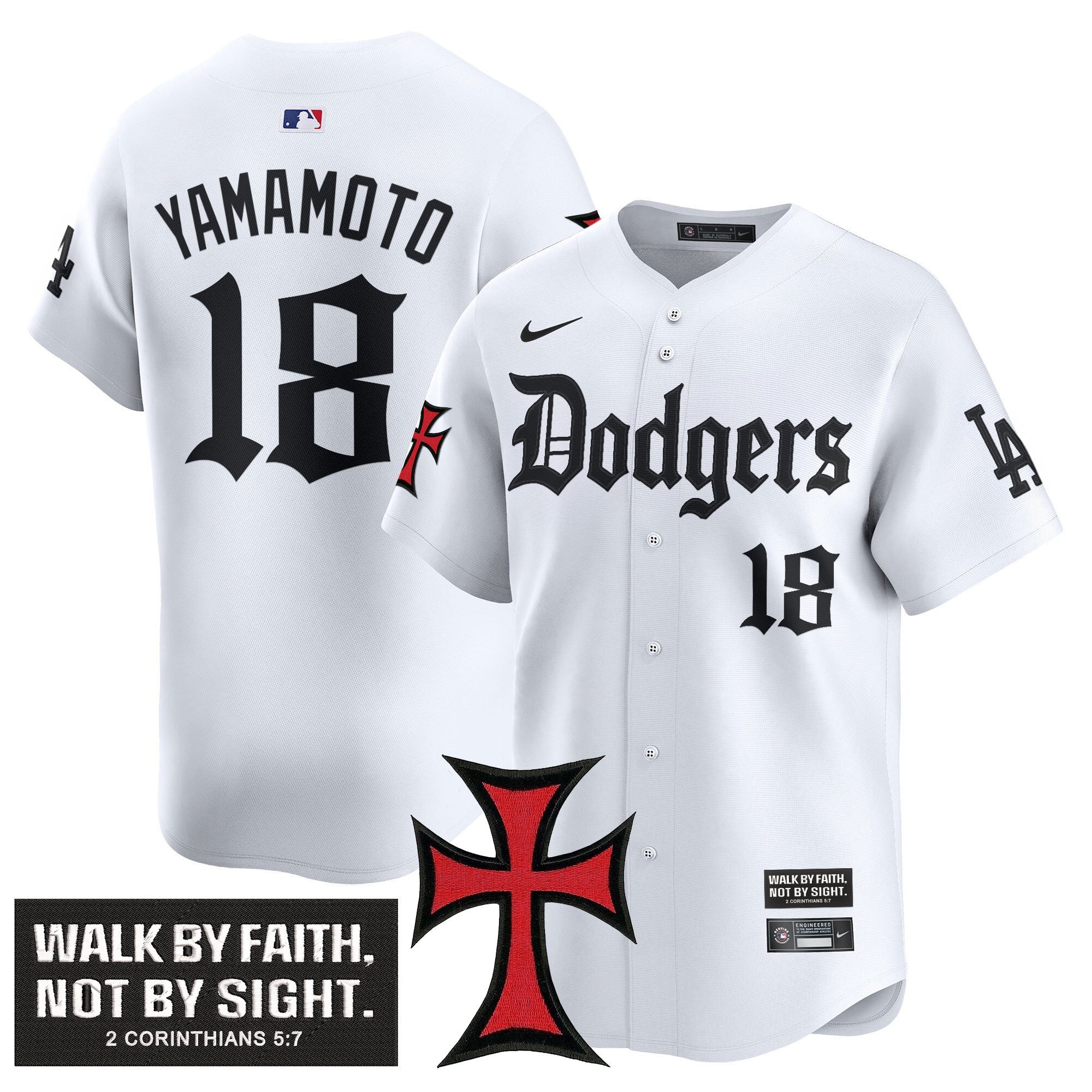 Dodgers 'Faith & Glory Edition' Vapor Premier Limited Jersey - Stitched