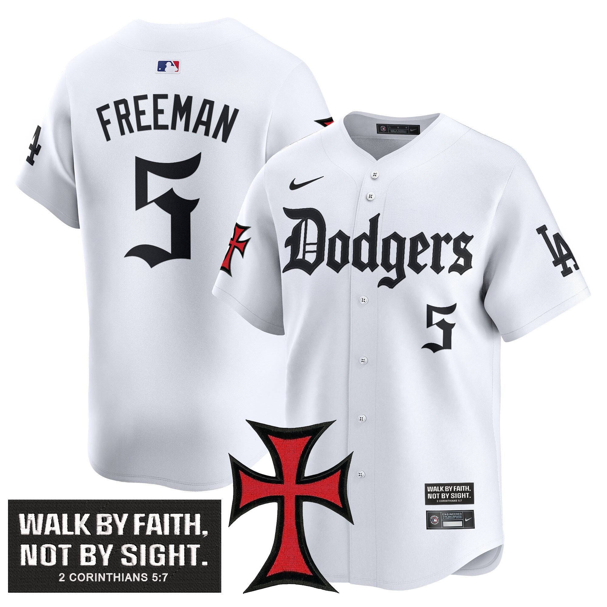 Dodgers 'Faith & Glory Edition' Vapor Premier Limited Jersey - Stitched