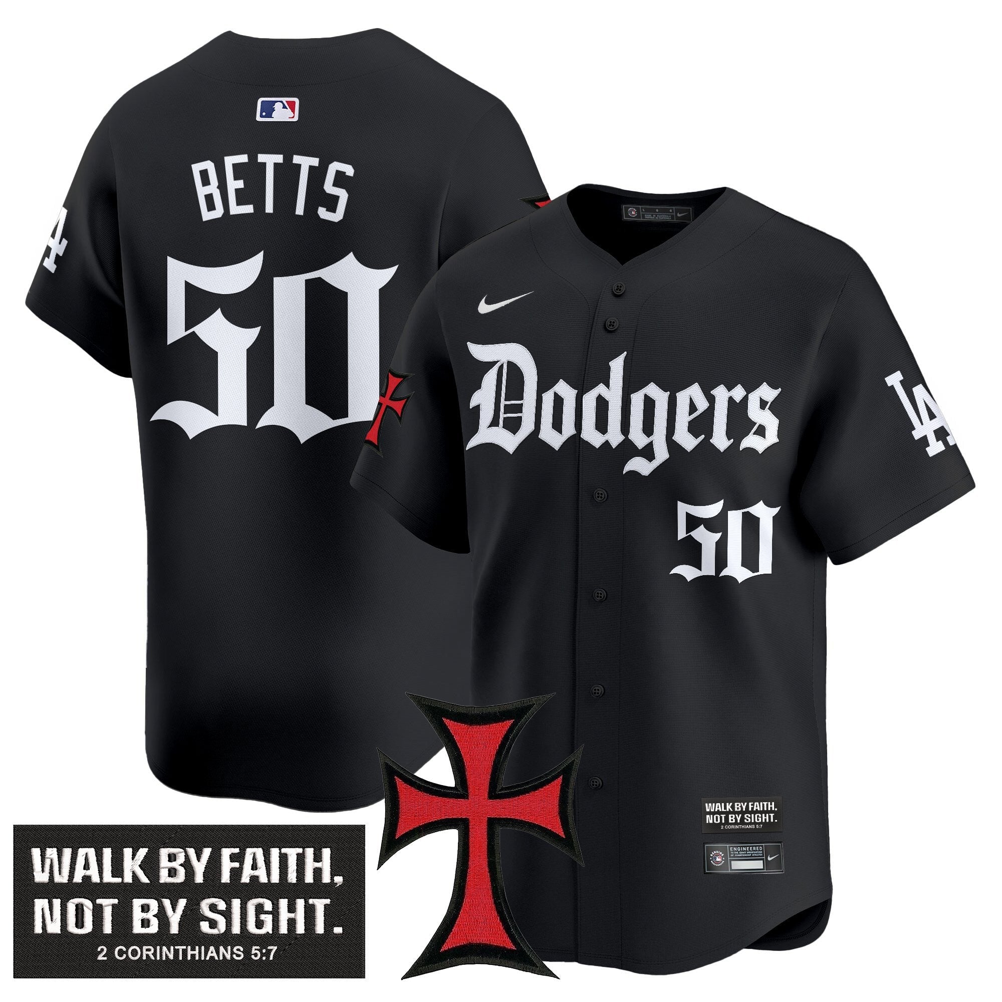Dodgers 'Faith & Glory Edition' Vapor Premier Limited Jersey - Stitched