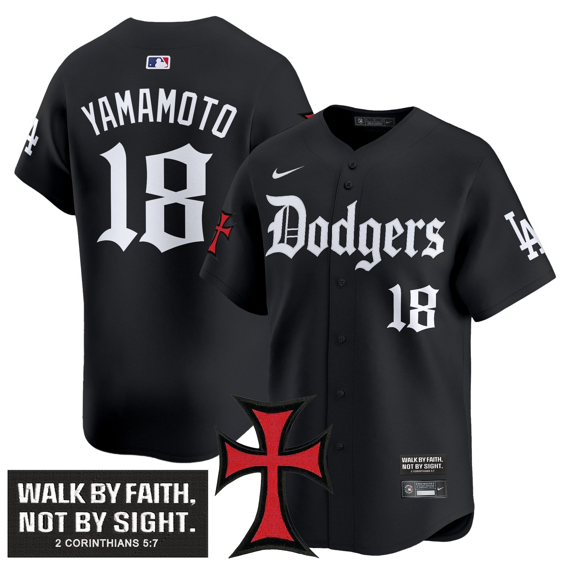 Dodgers 'Faith & Glory Edition' Vapor Premier Limited Jersey - Stitched