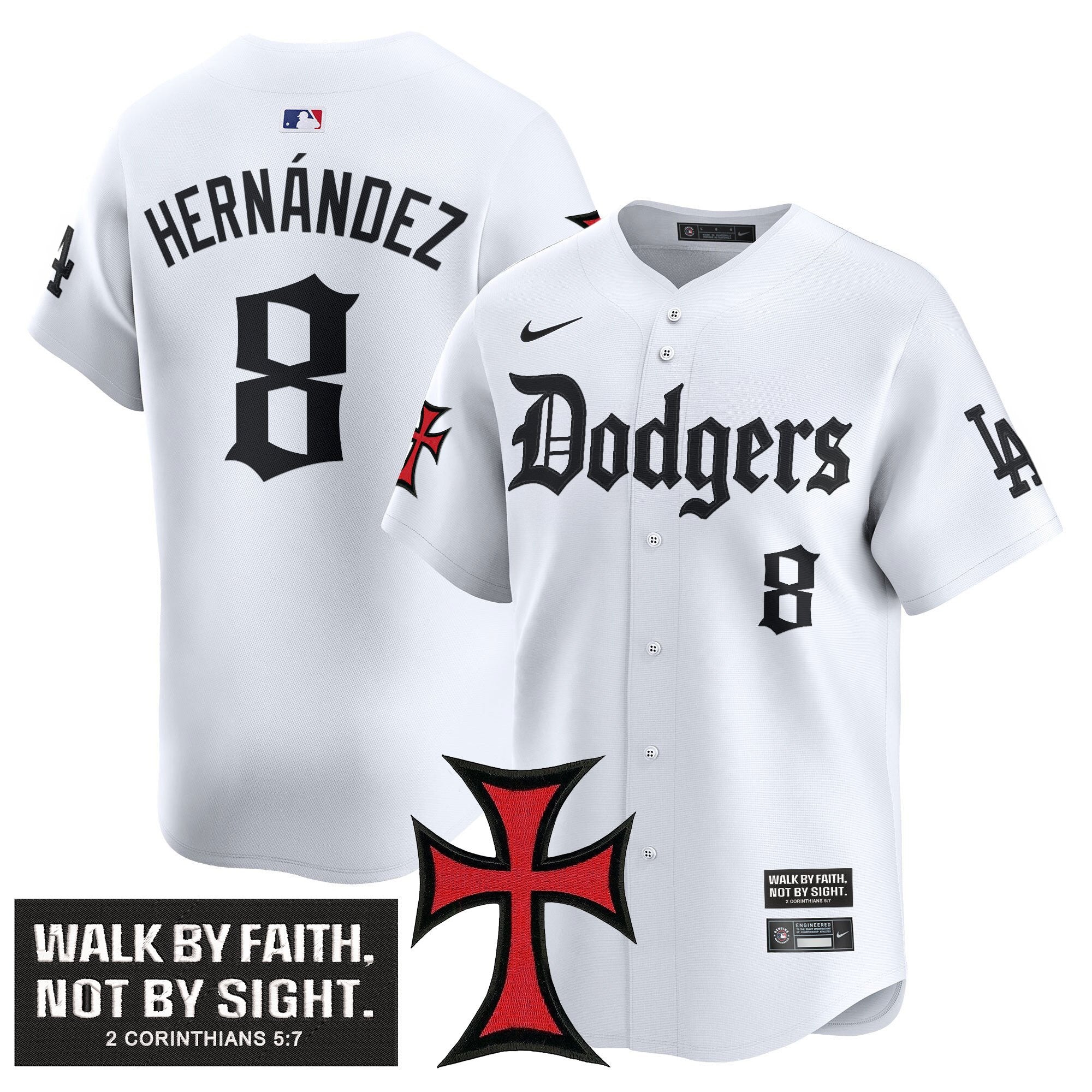 Dodgers 'Faith & Glory Edition' Vapor Premier Limited Jersey - Stitched