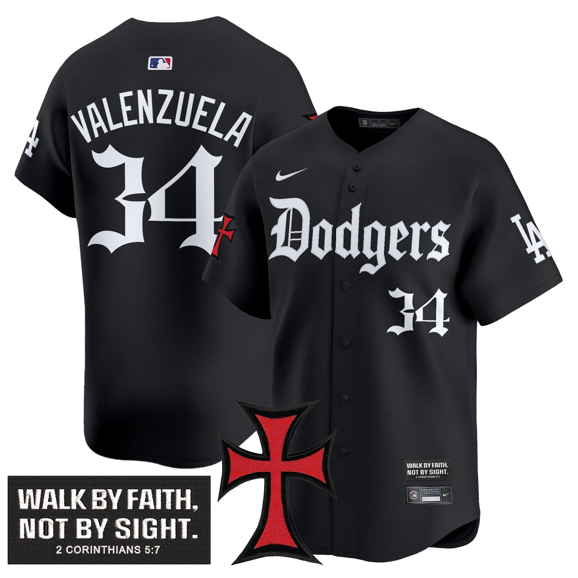Dodgers 'Faith & Glory Edition' Vapor Premier Limited Jersey - Stitched
