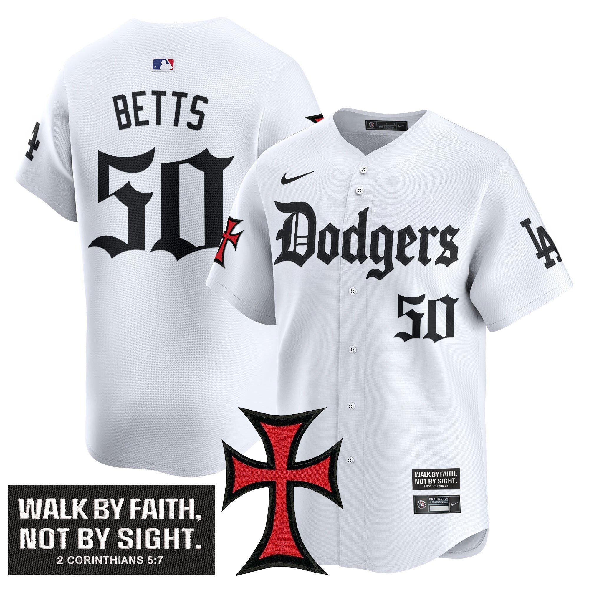 Dodgers 'Faith & Glory Edition' Vapor Premier Limited Jersey - Stitched