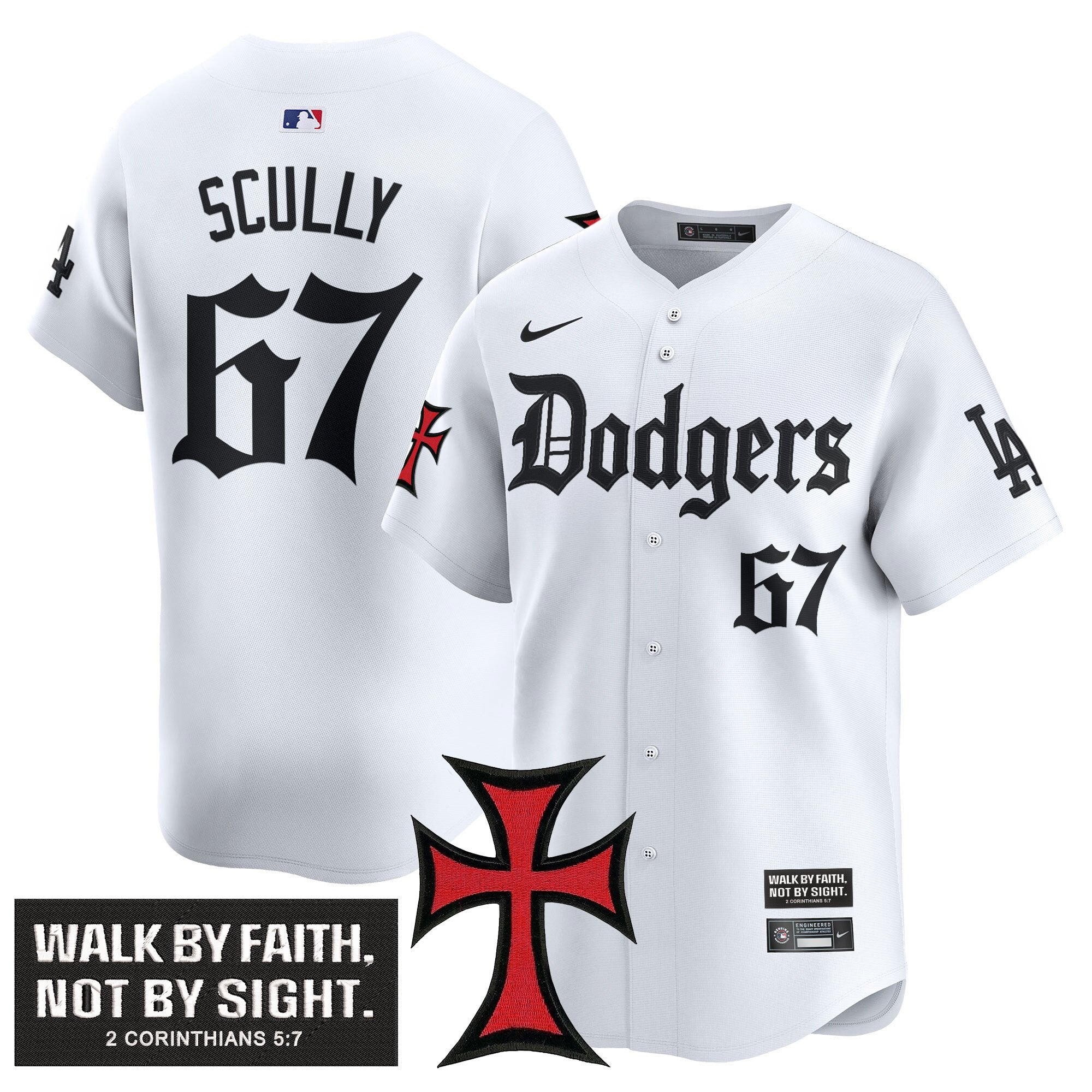 Dodgers 'Faith & Glory Edition' Vapor Premier Limited Jersey - Stitched