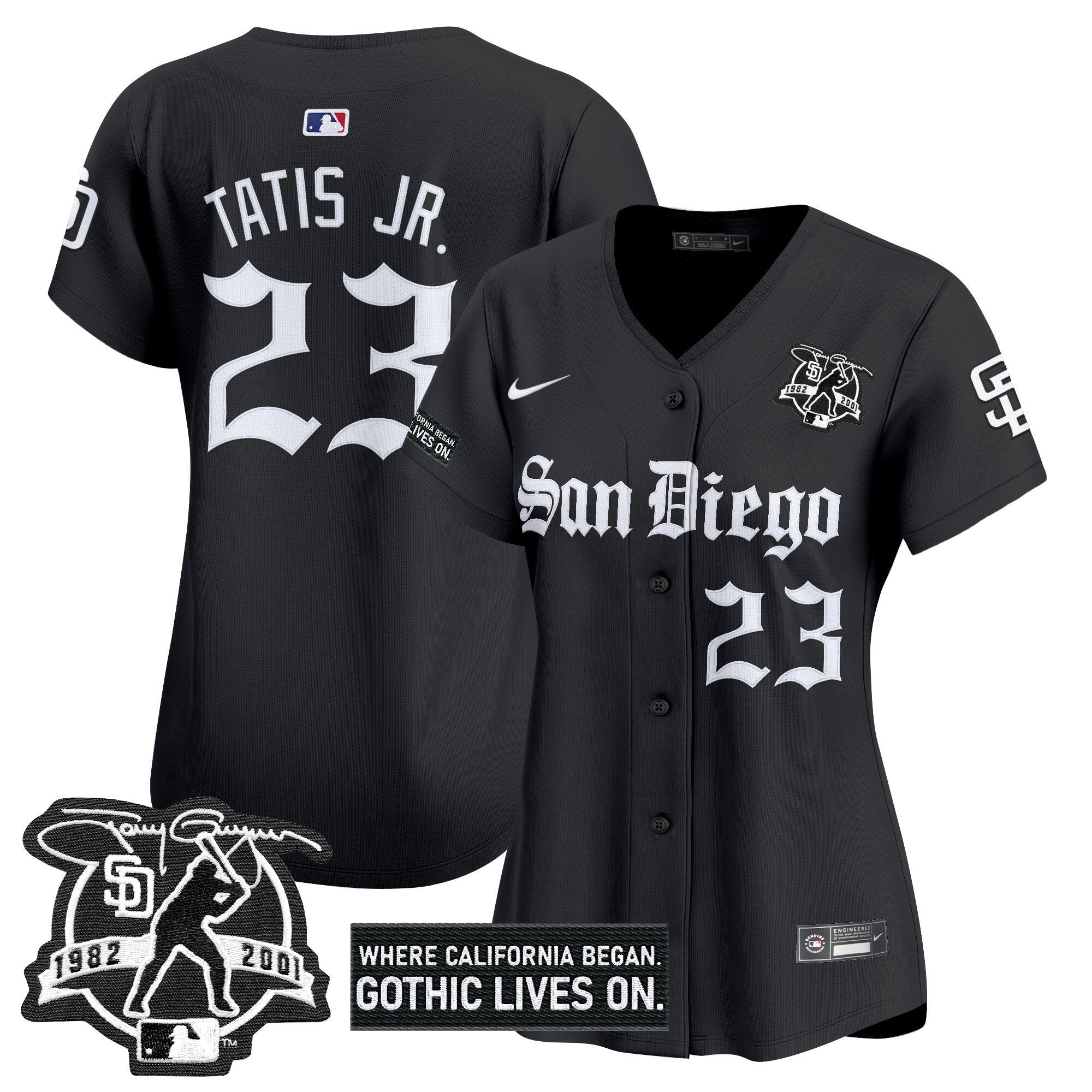 Women's SD 'Gothic Edition' Vapor Premier Limited Jersey - Stitched