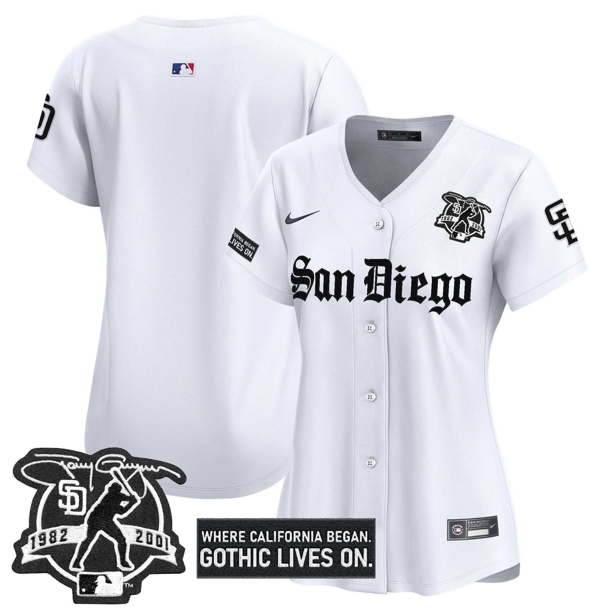 Women's SD 'Gothic Edition' Vapor Premier Limited Jersey - Stitched