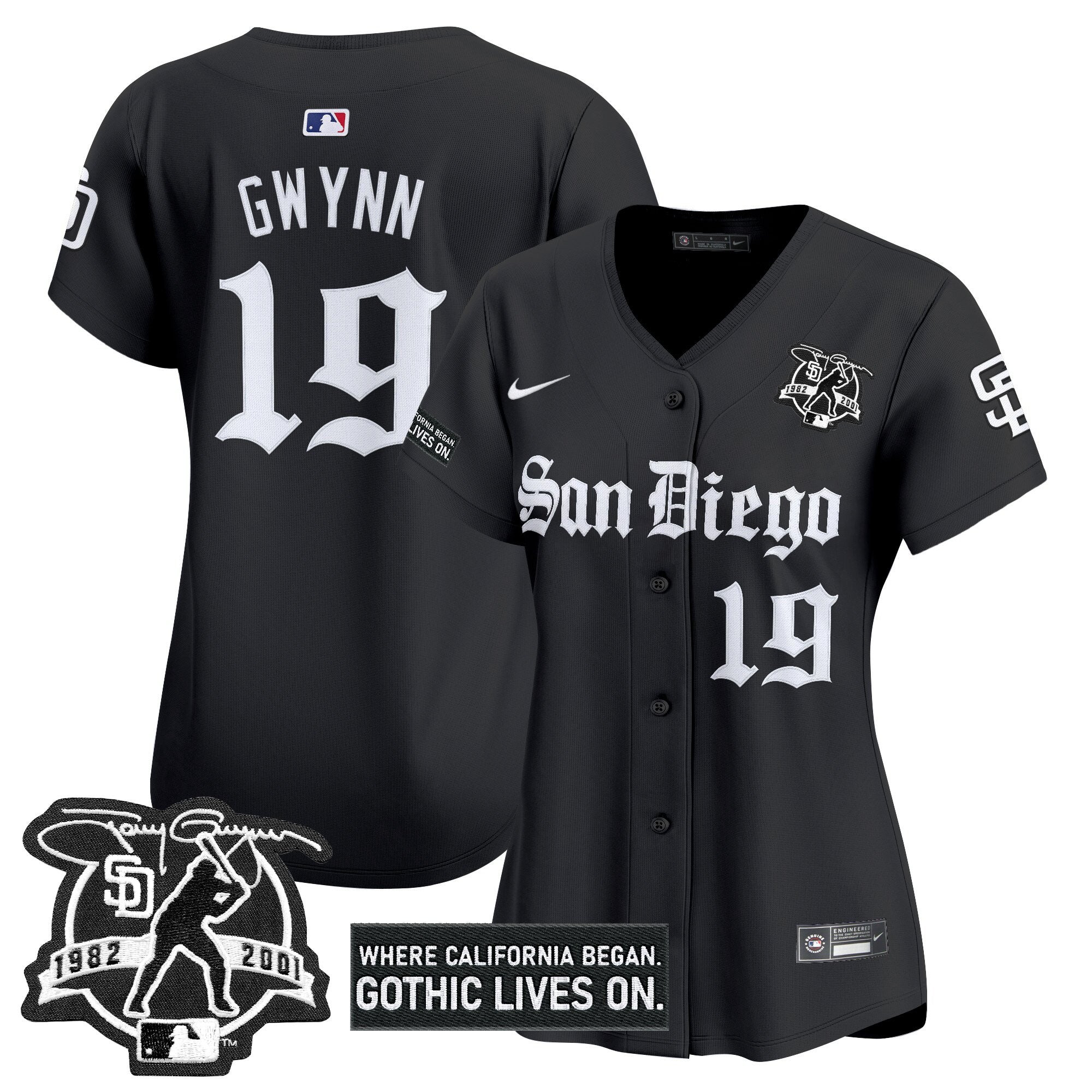 Women's SD 'Gothic Edition' Vapor Premier Limited Jersey - Stitched