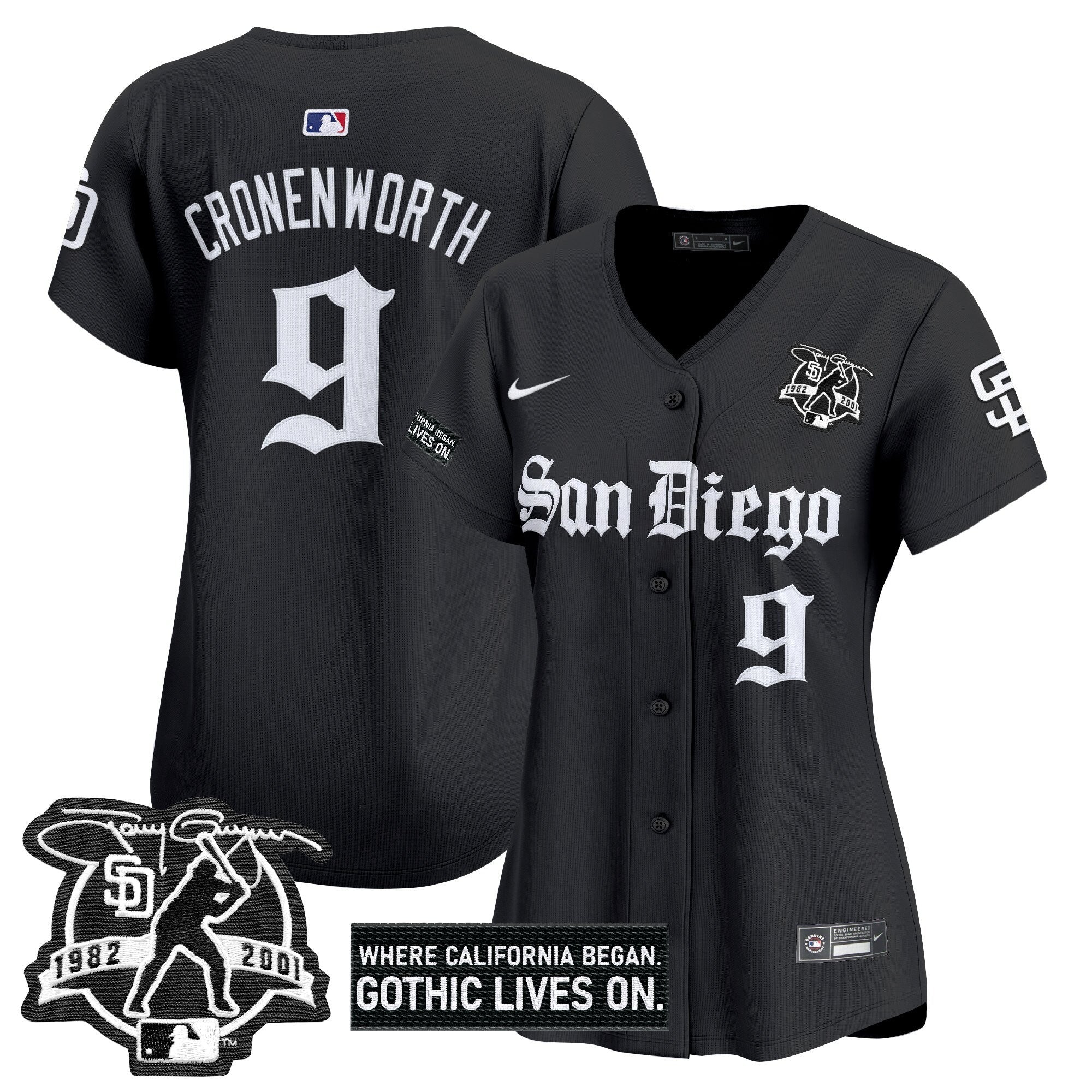 Women's SD 'Gothic Edition' Vapor Premier Limited Jersey - Stitched