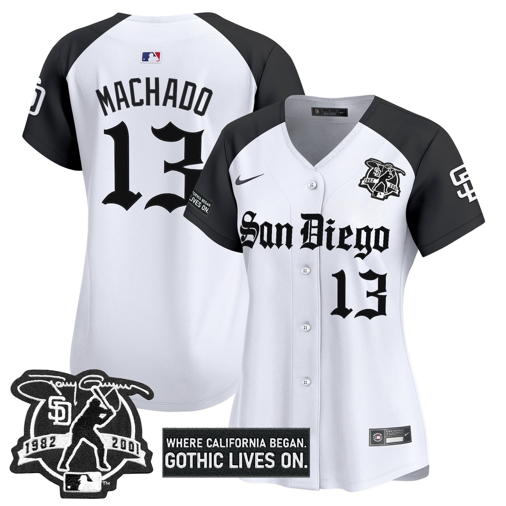 Women's SD 'Gothic Edition' Vapor Premier Limited Jersey - Stitched
