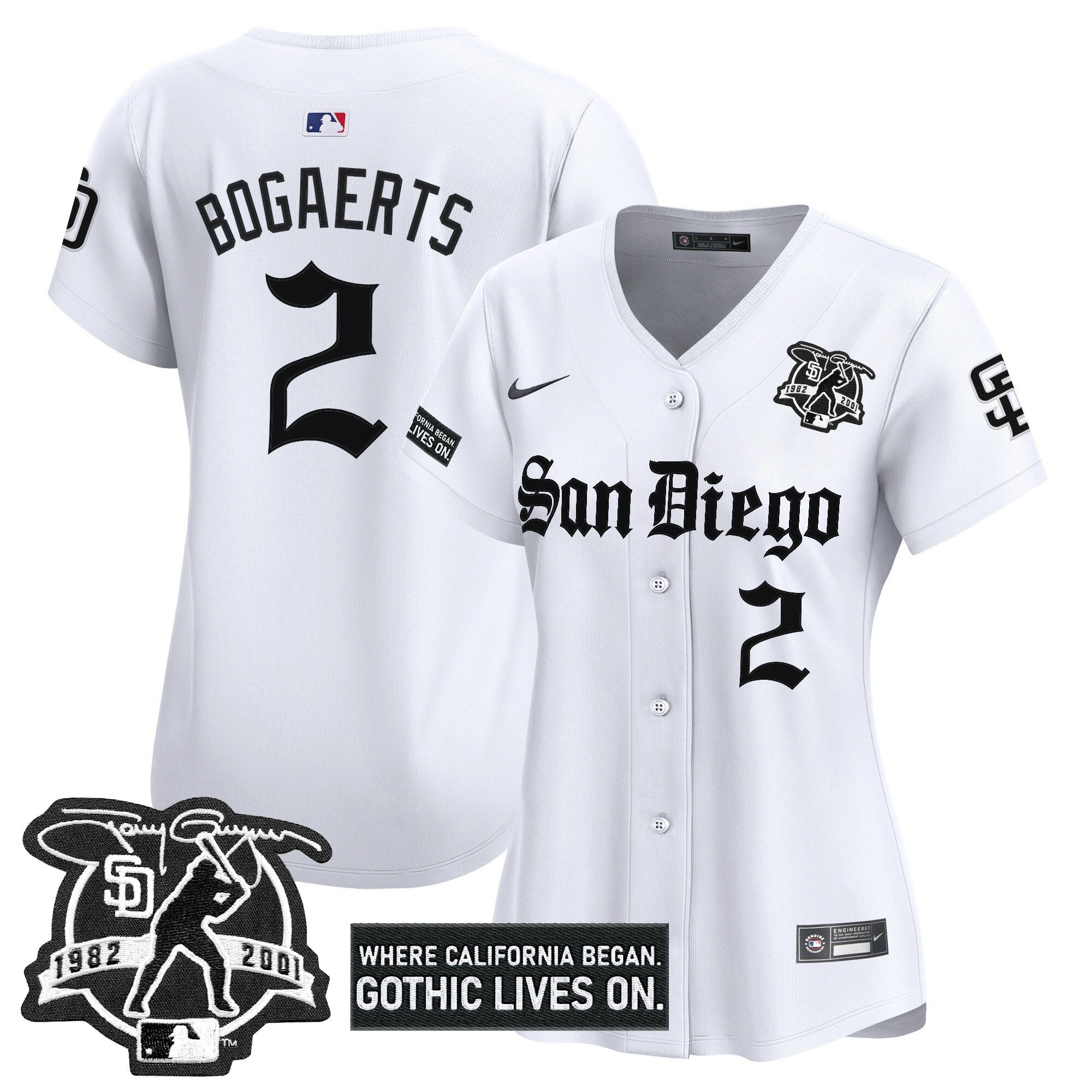 Women's SD 'Gothic Edition' Vapor Premier Limited Jersey - Stitched