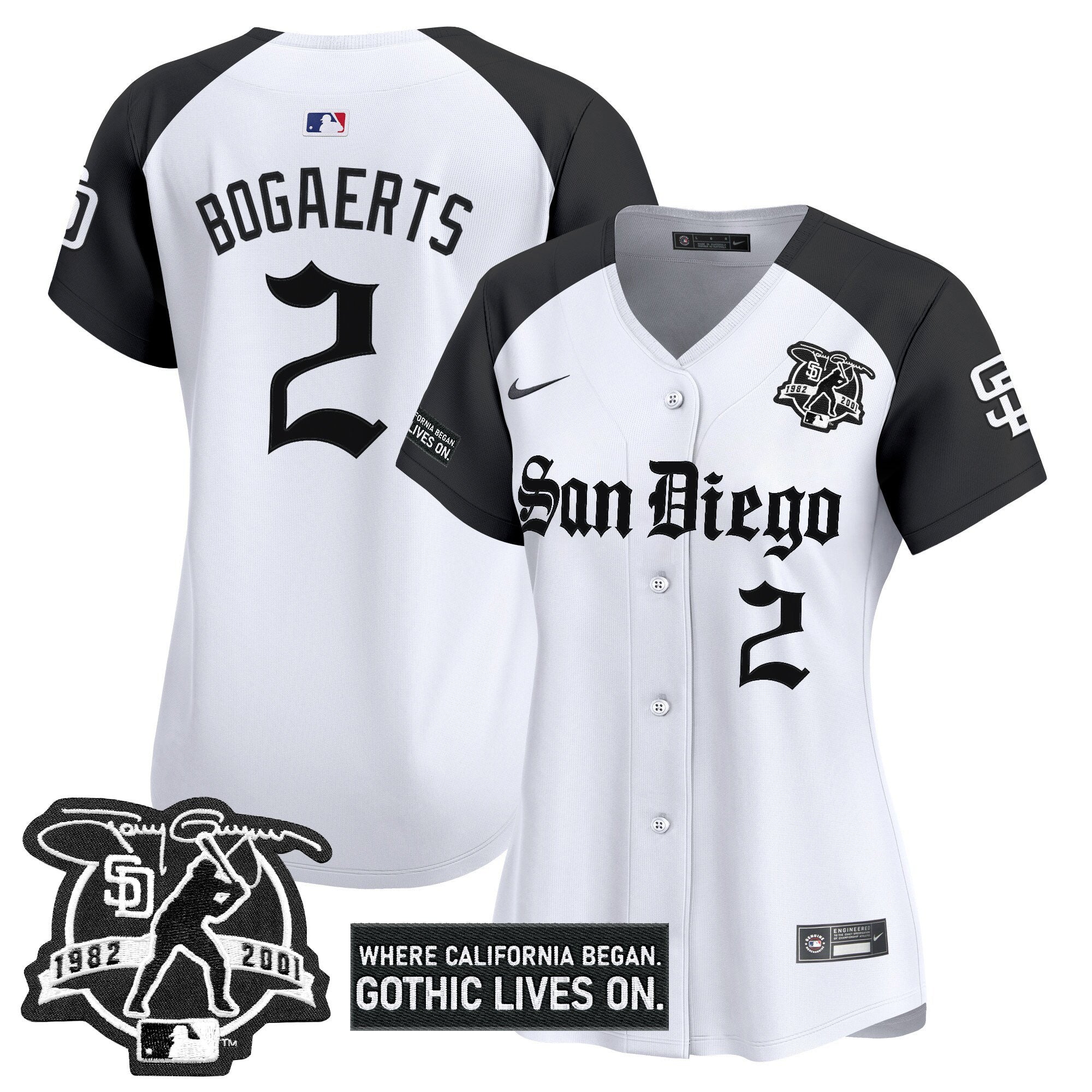Women's SD 'Gothic Edition' Vapor Premier Limited Jersey - Stitched