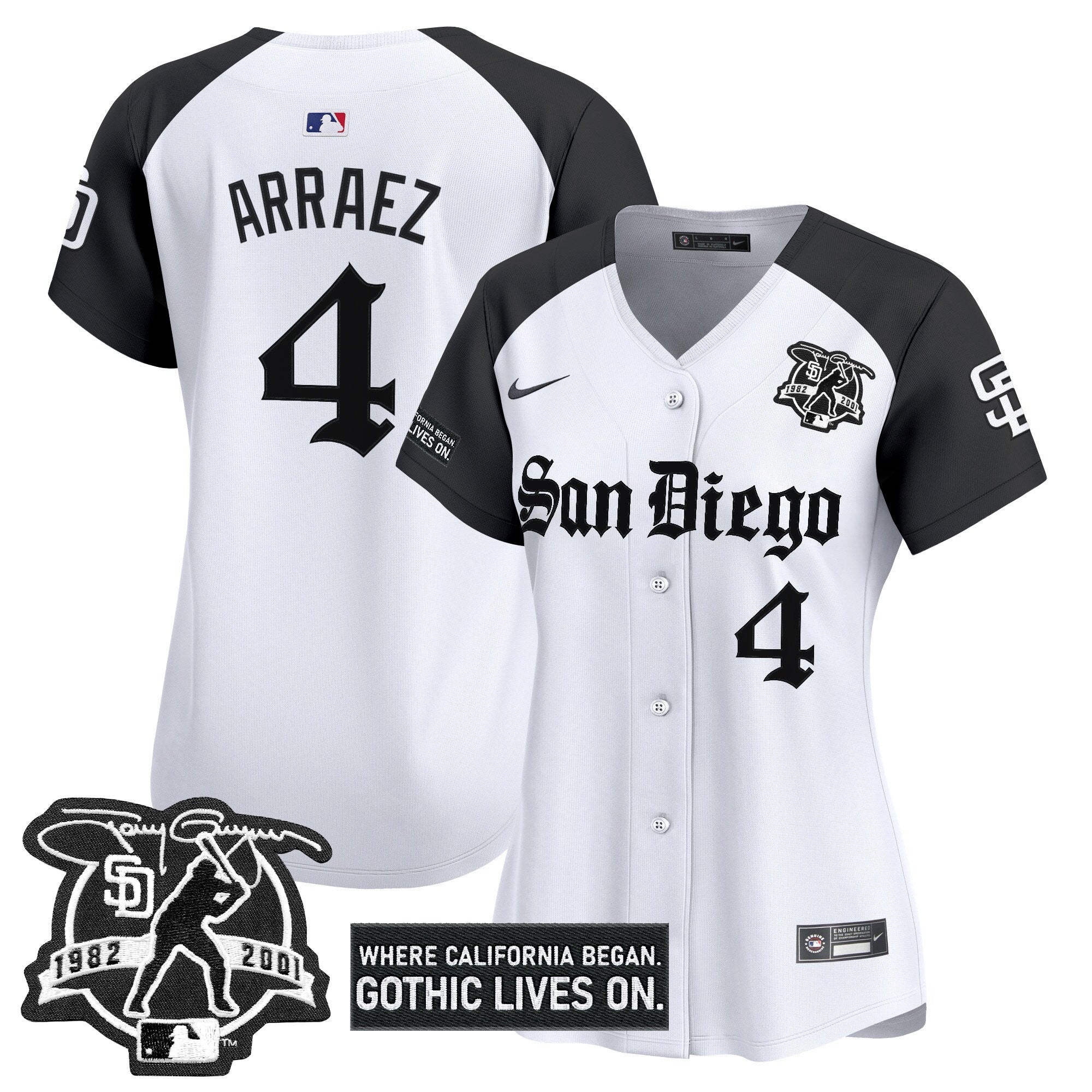 Women's SD 'Gothic Edition' Vapor Premier Limited Jersey - Stitched