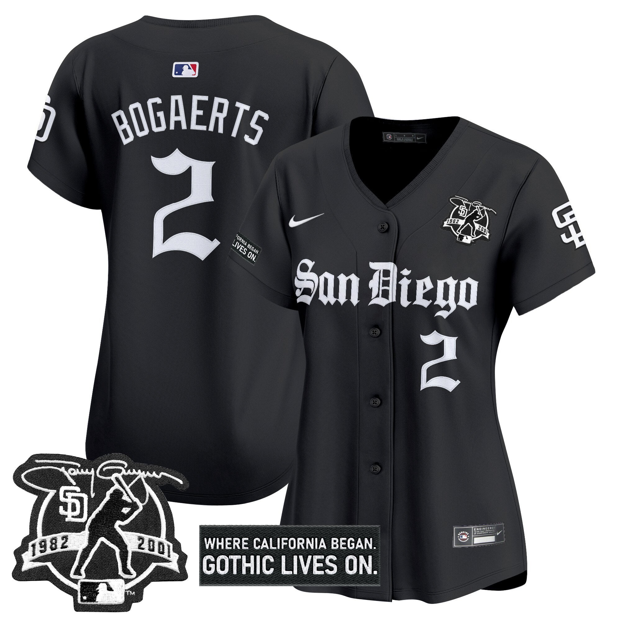 Women's SD 'Gothic Edition' Vapor Premier Limited Jersey - Stitched