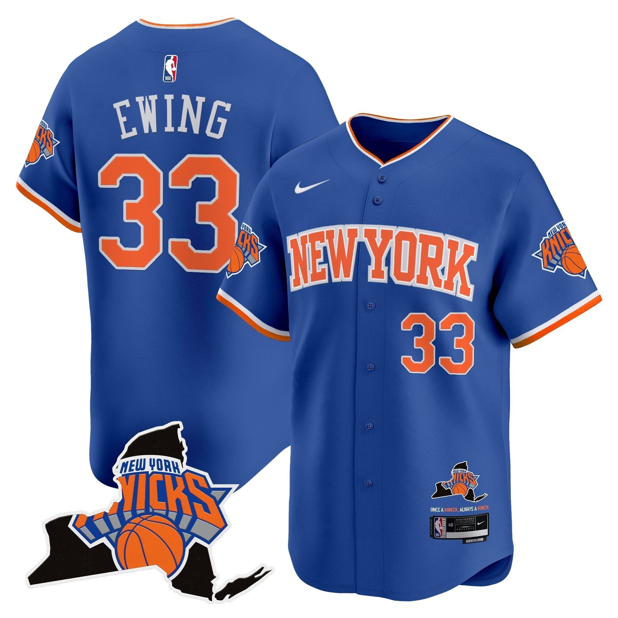 NYK Vapor Baseball Jersey - Stitched