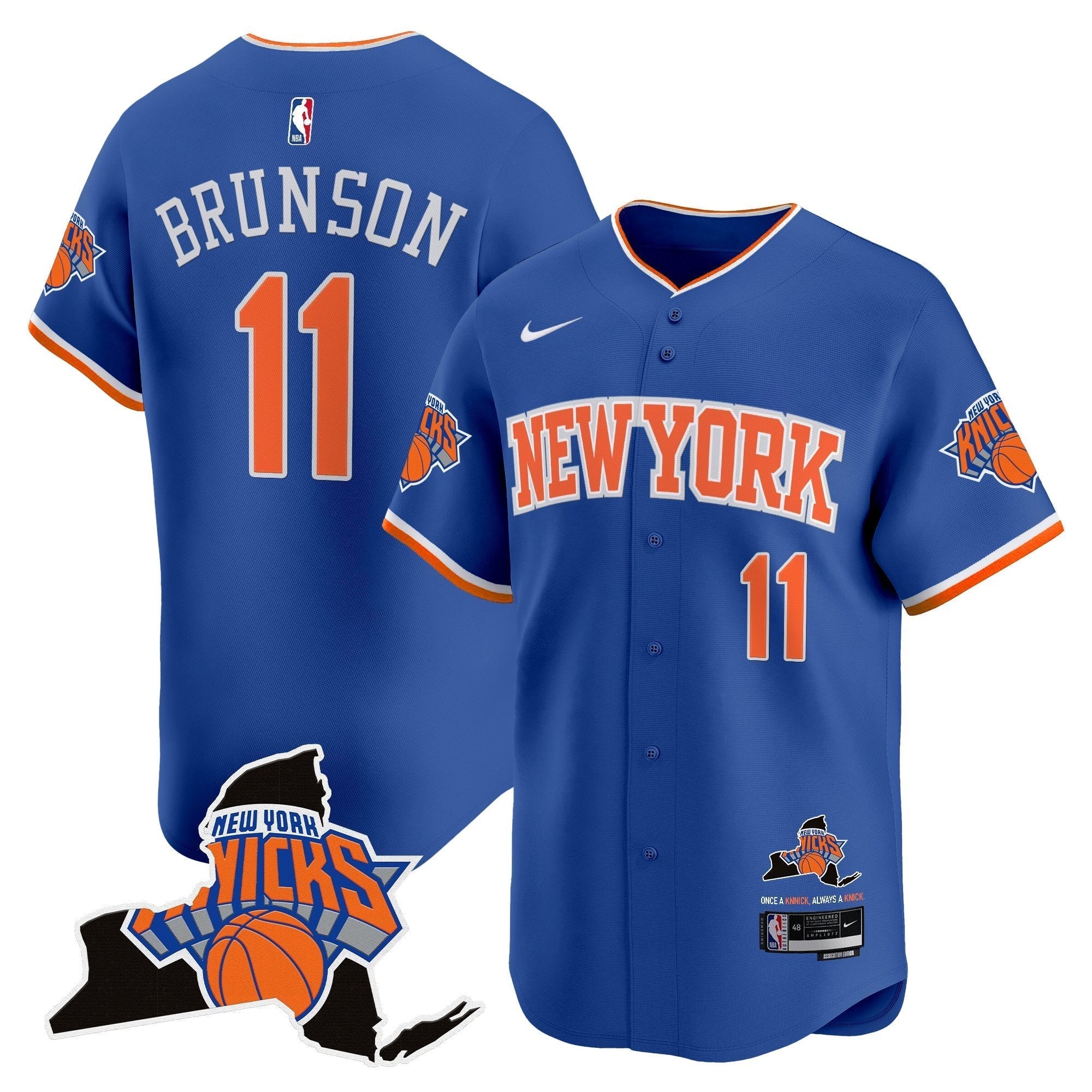 NYK Vapor Baseball Jersey - Stitched