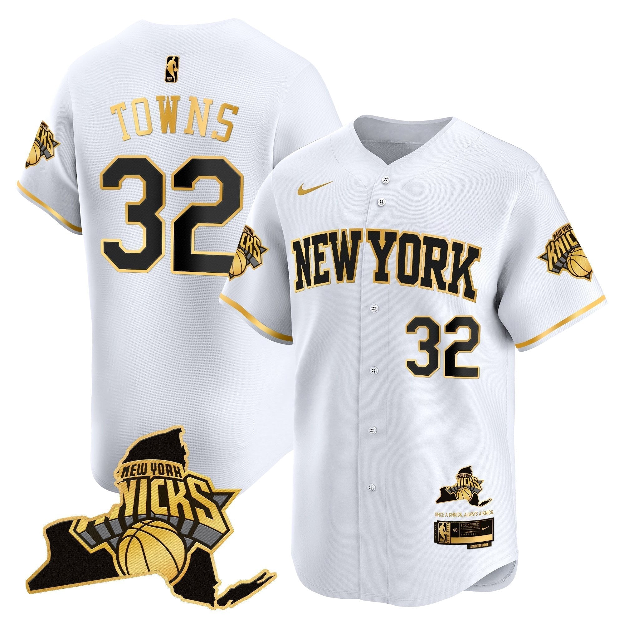 NYK Vapor Baseball Jersey - Stitched