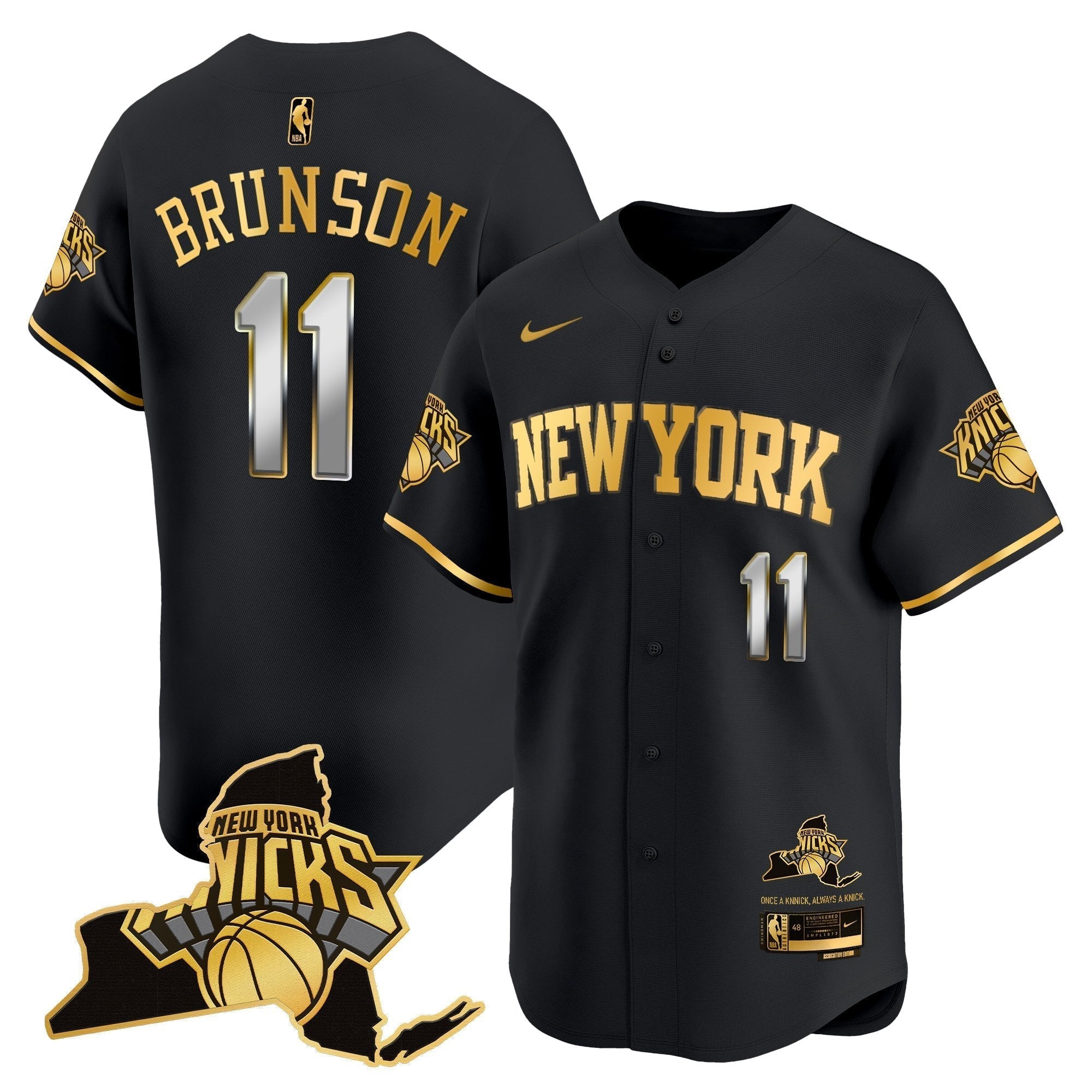 NYK Vapor Baseball Jersey - Stitched