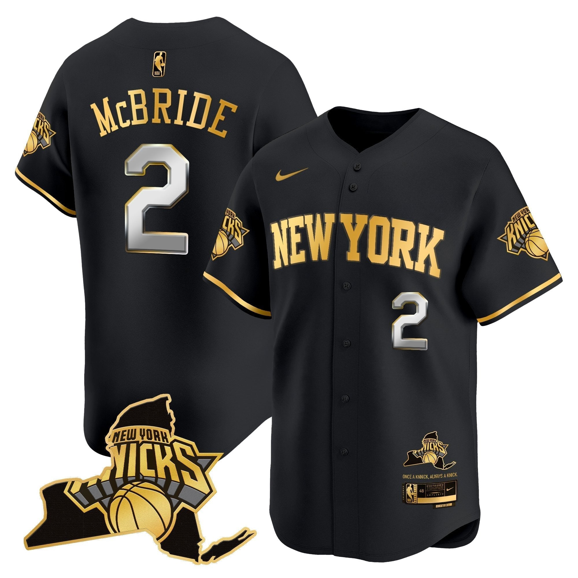 NYK Vapor Baseball Jersey - Stitched