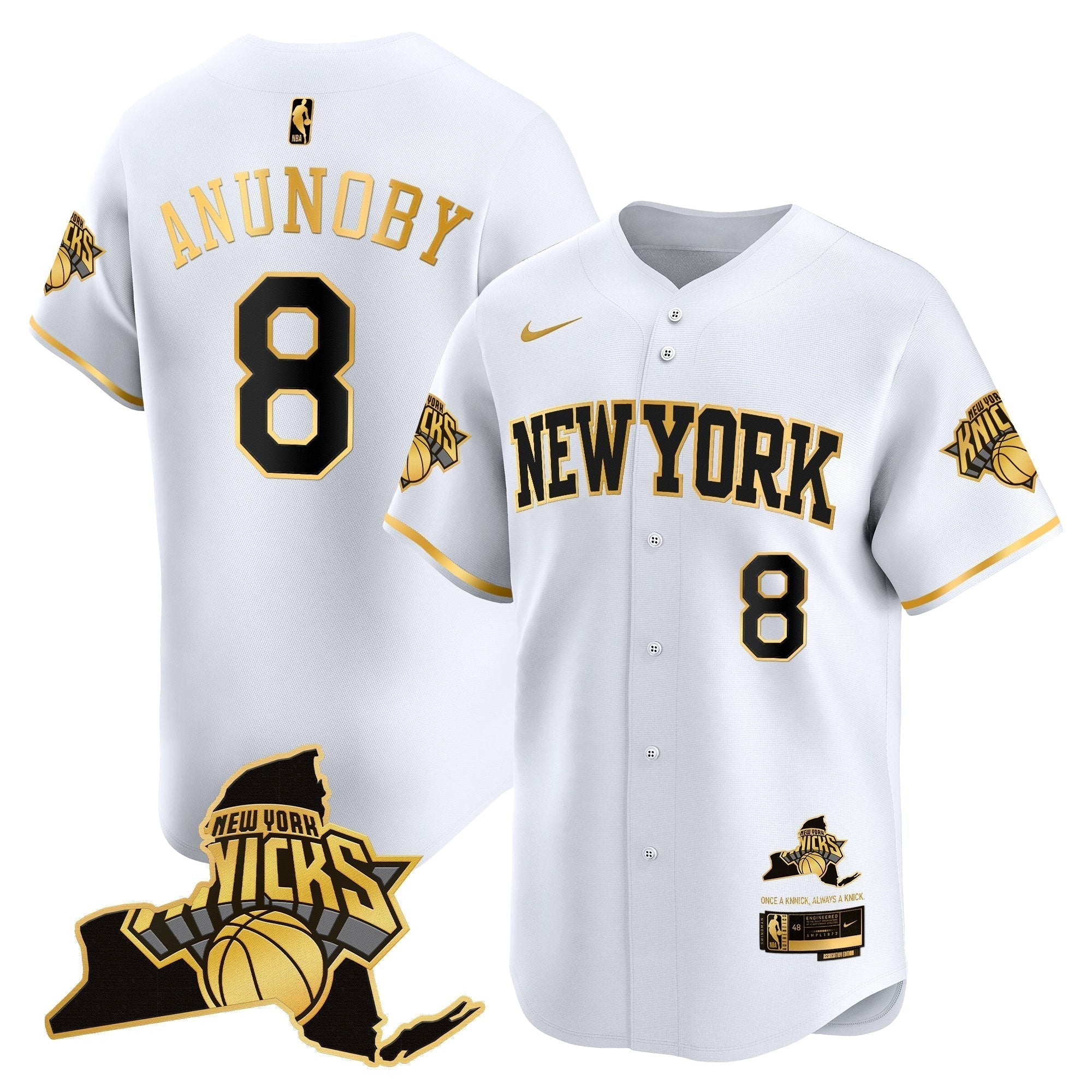 NYK Vapor Baseball Jersey - Stitched