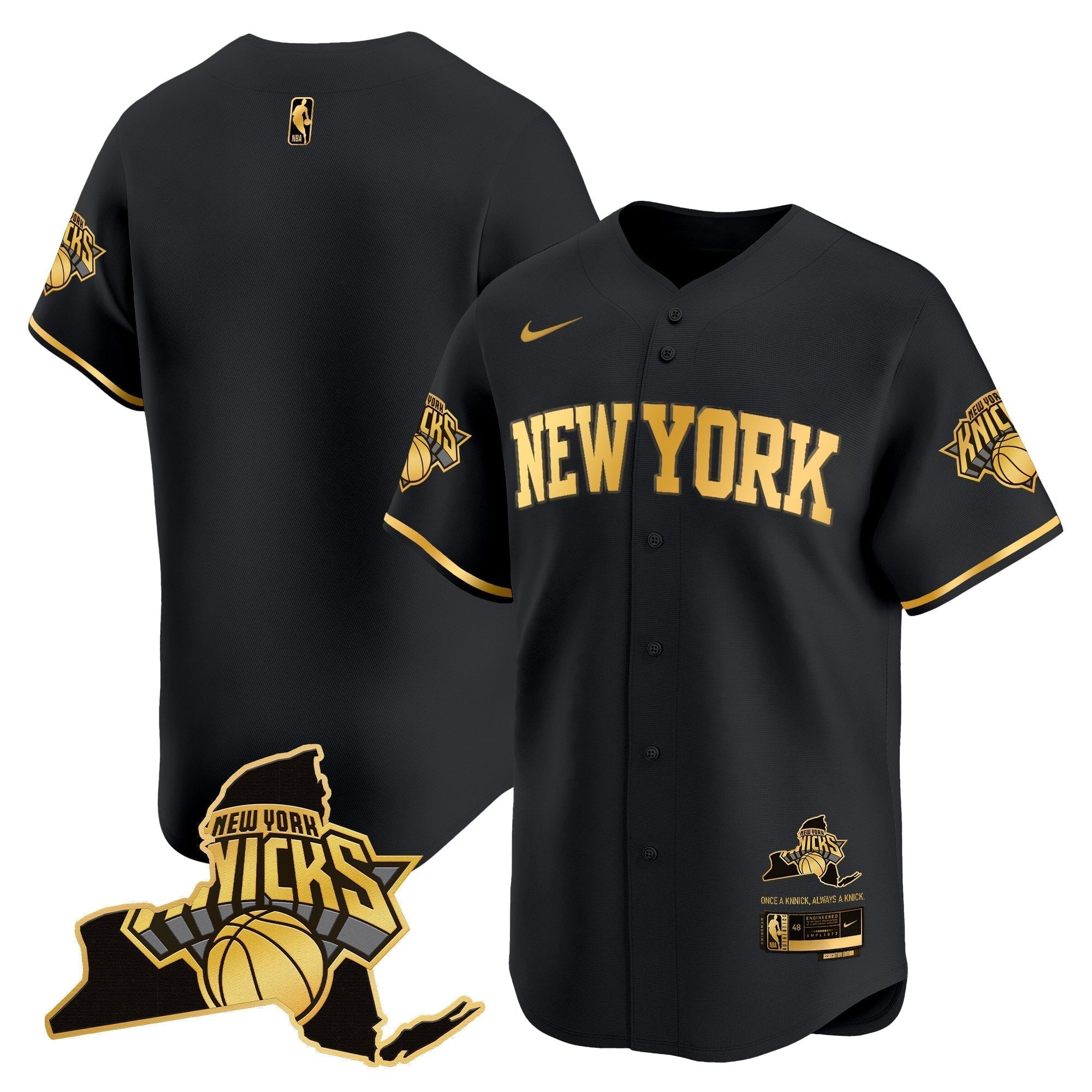 NYK Vapor Baseball Jersey - Stitched
