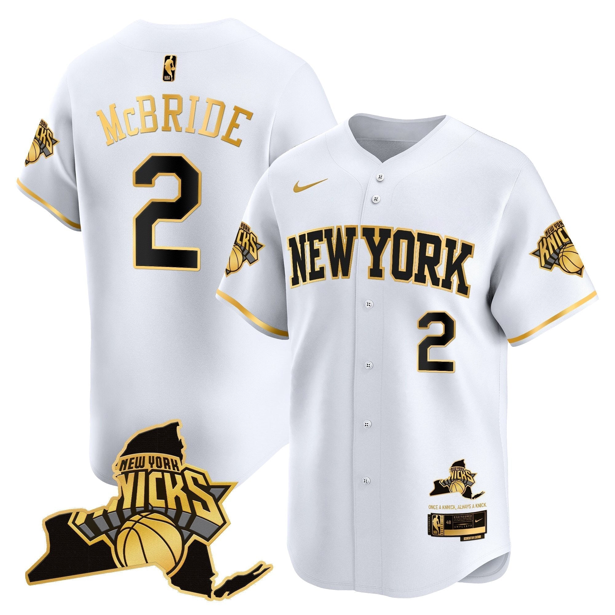 NYK Vapor Baseball Jersey - Stitched