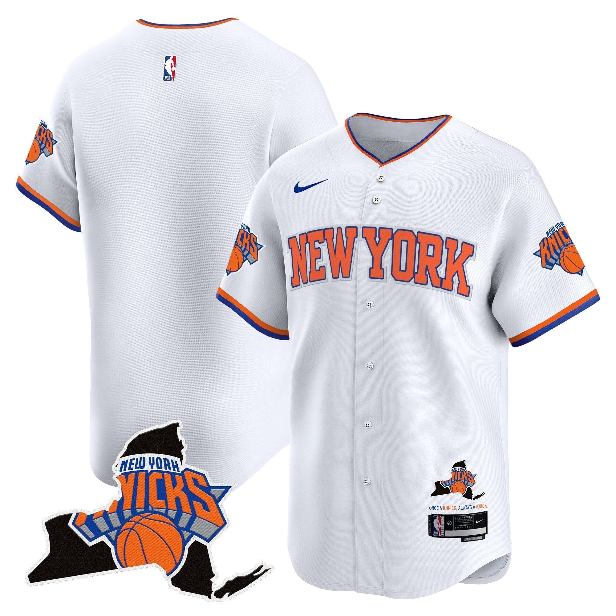 NYK Vapor Baseball Jersey - Stitched