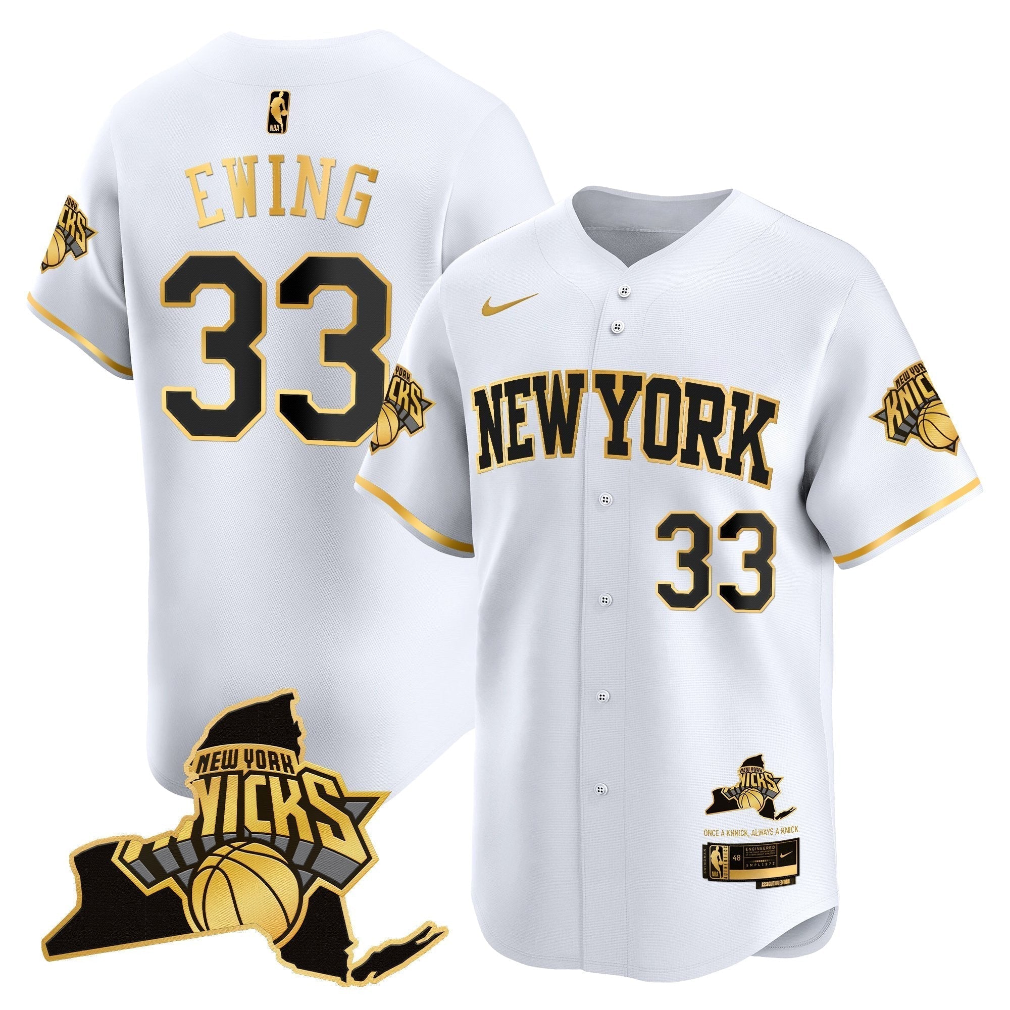 NYK Vapor Baseball Jersey - Stitched