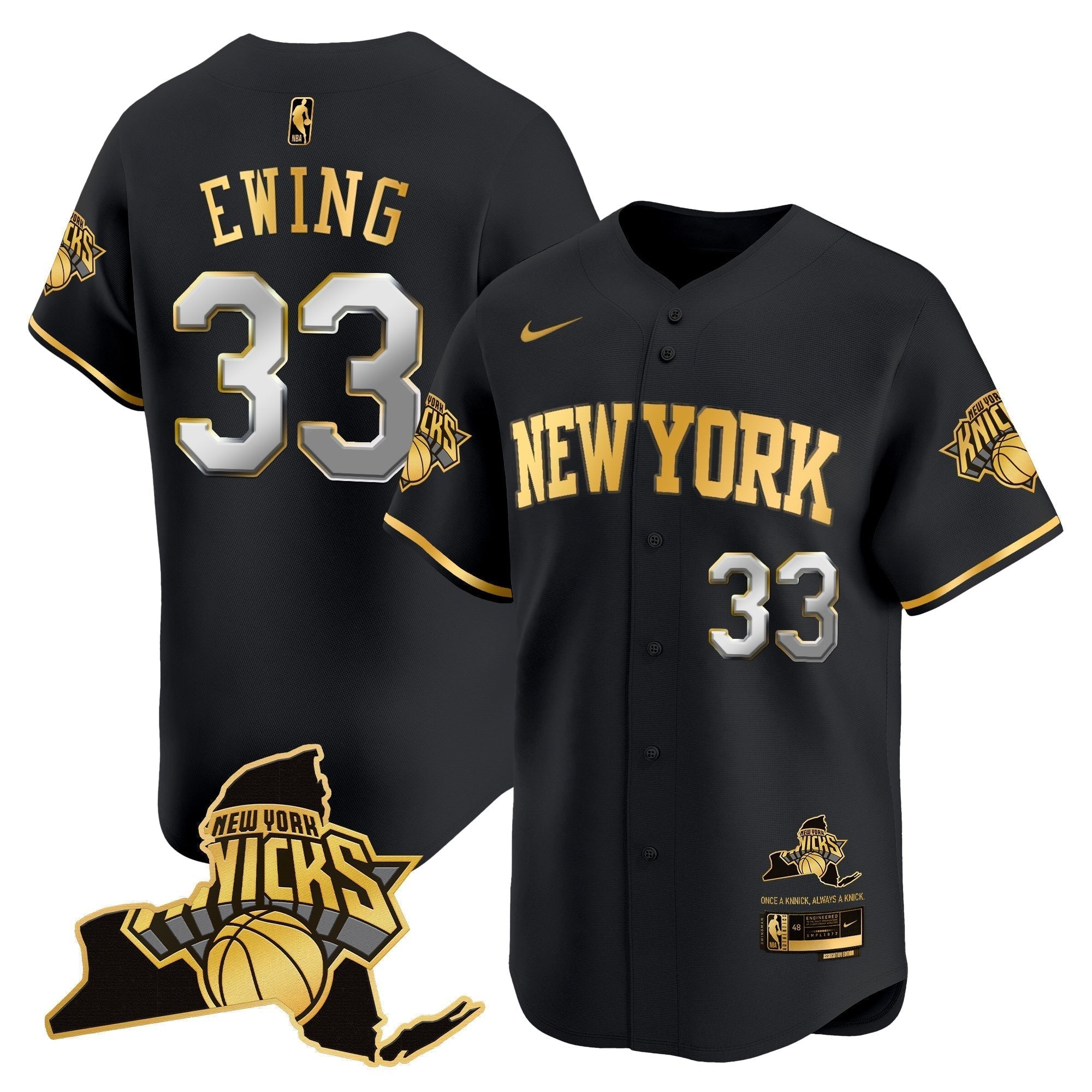 NYK Vapor Baseball Jersey - Stitched