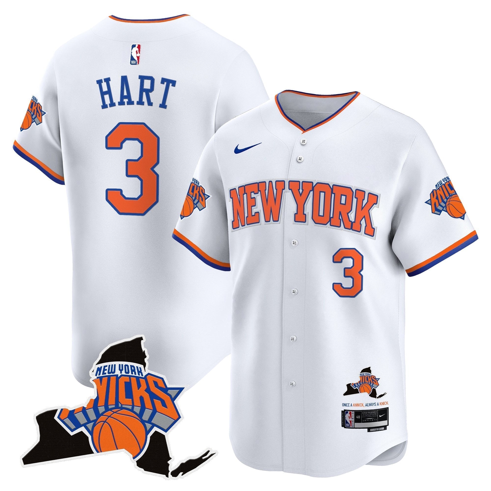NYK Vapor Baseball Jersey - Stitched
