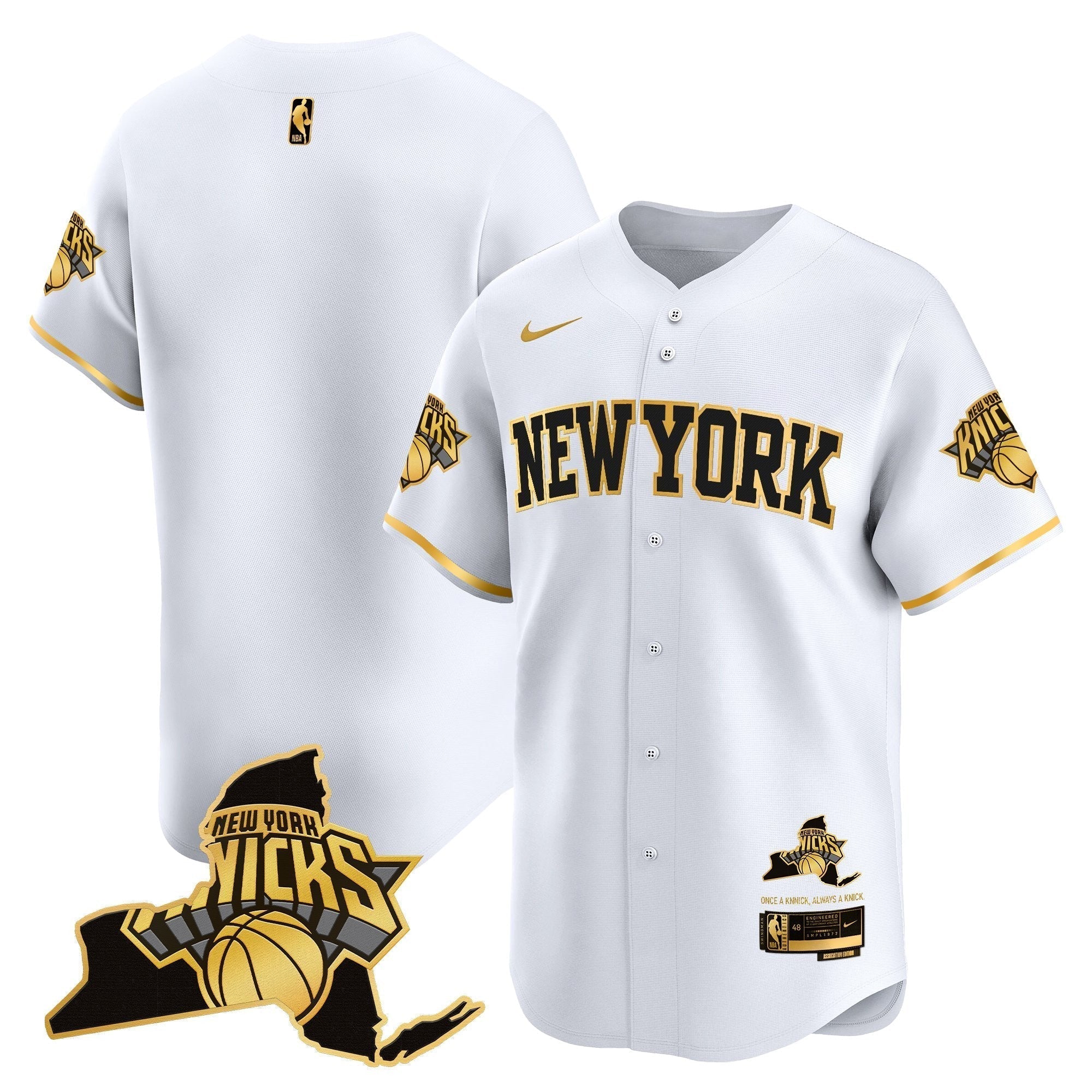 NYK Vapor Baseball Jersey - Stitched